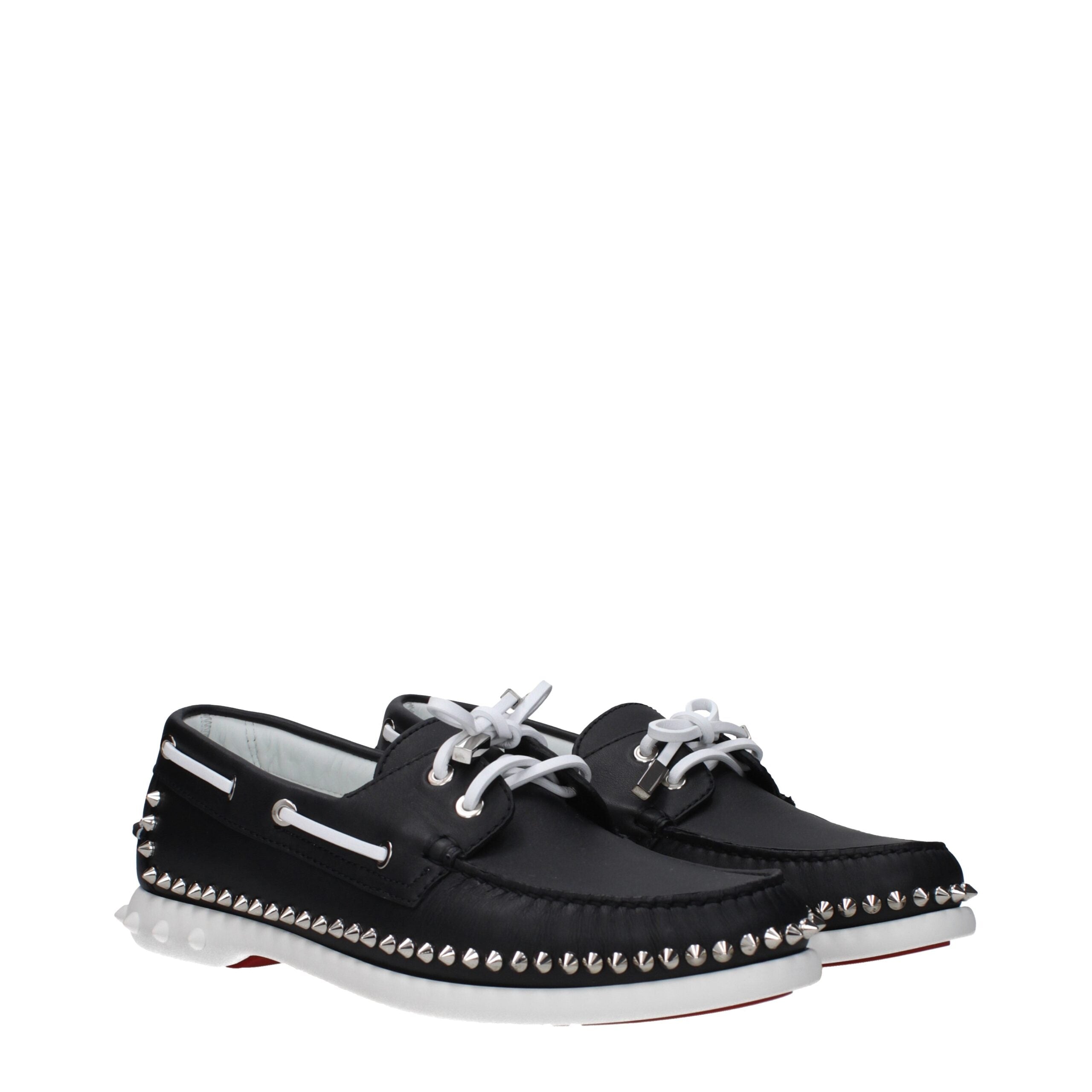 Christian Louboutin Schwarze Leder Loafer zum Hineinschlüpfen