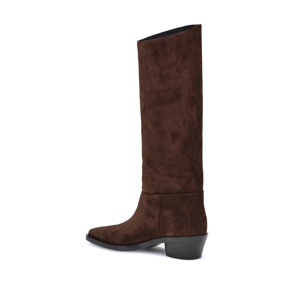 Proenza Schouler Braune Ankle Boots aus Kalbsleder Bos Taurus