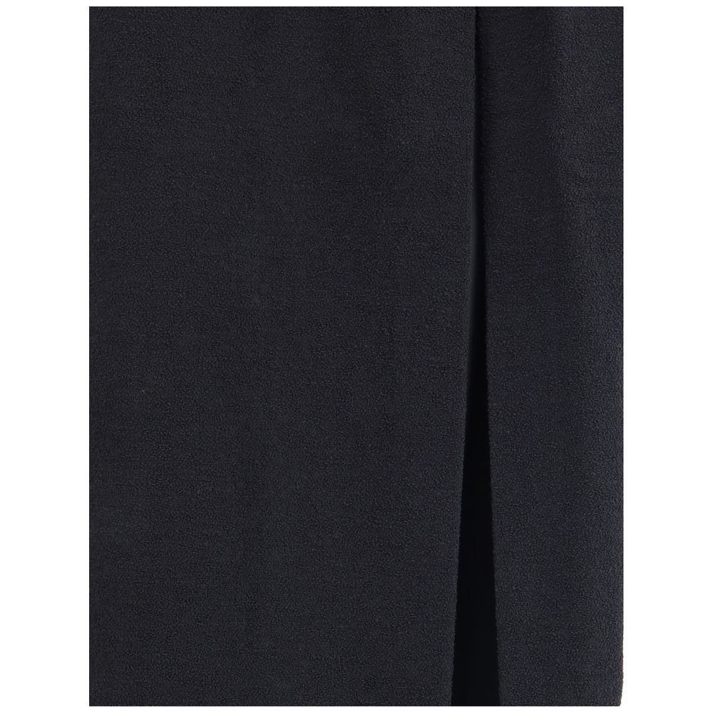 Alessandra Rich Schwarzer Wollrock aus Fleece