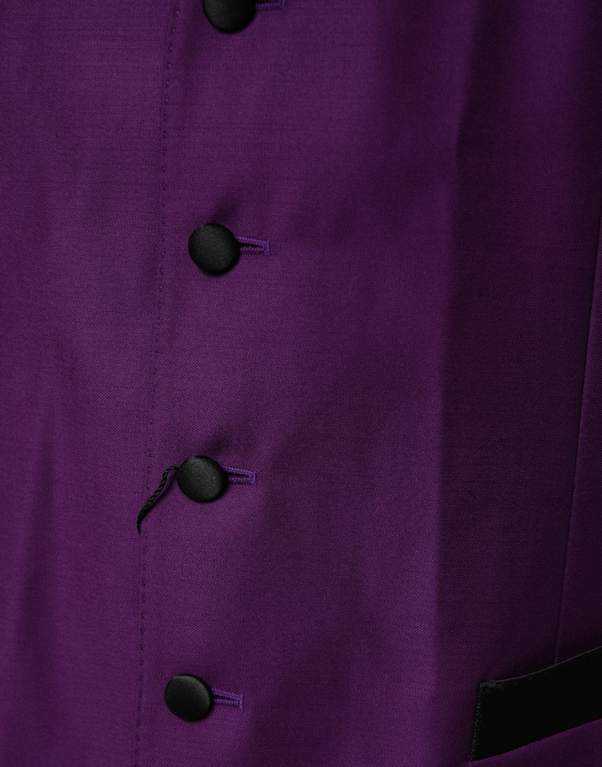 Dolce & Gabbana Lila Wolle Kleid Formelle Weste Weste