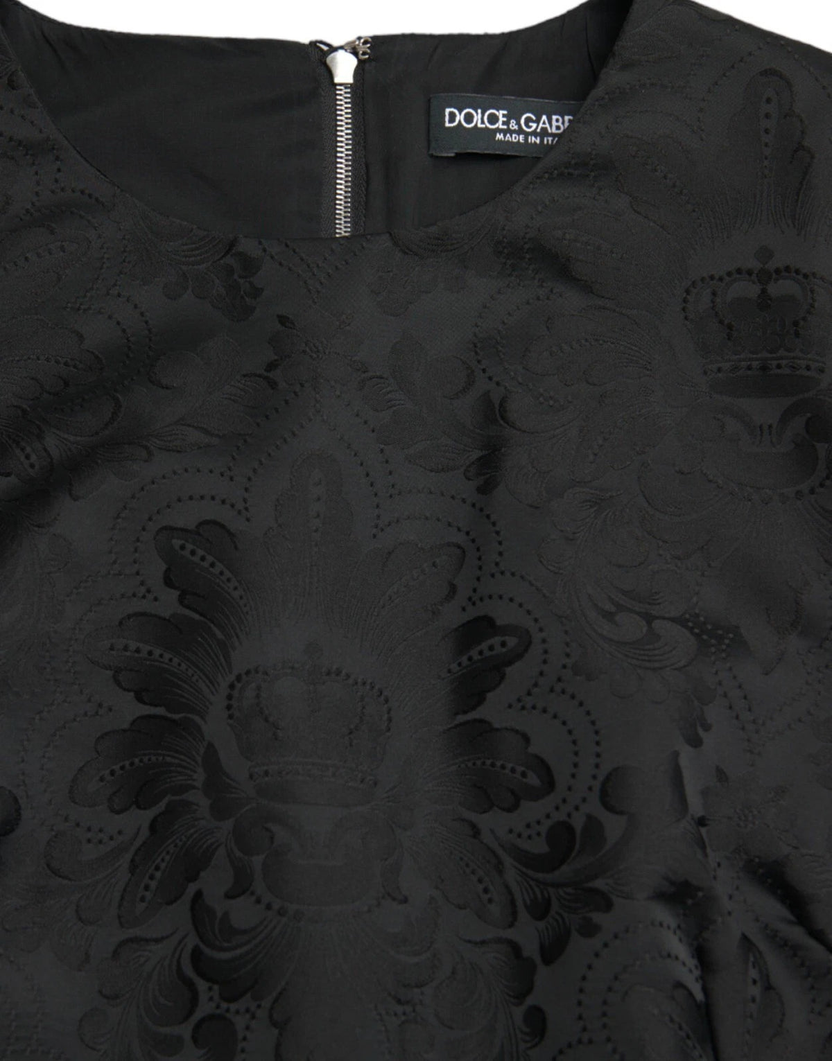 Dolce & Gabbana Schwarzes ärmelloses Bodycon-Minikleid in A-Linie
