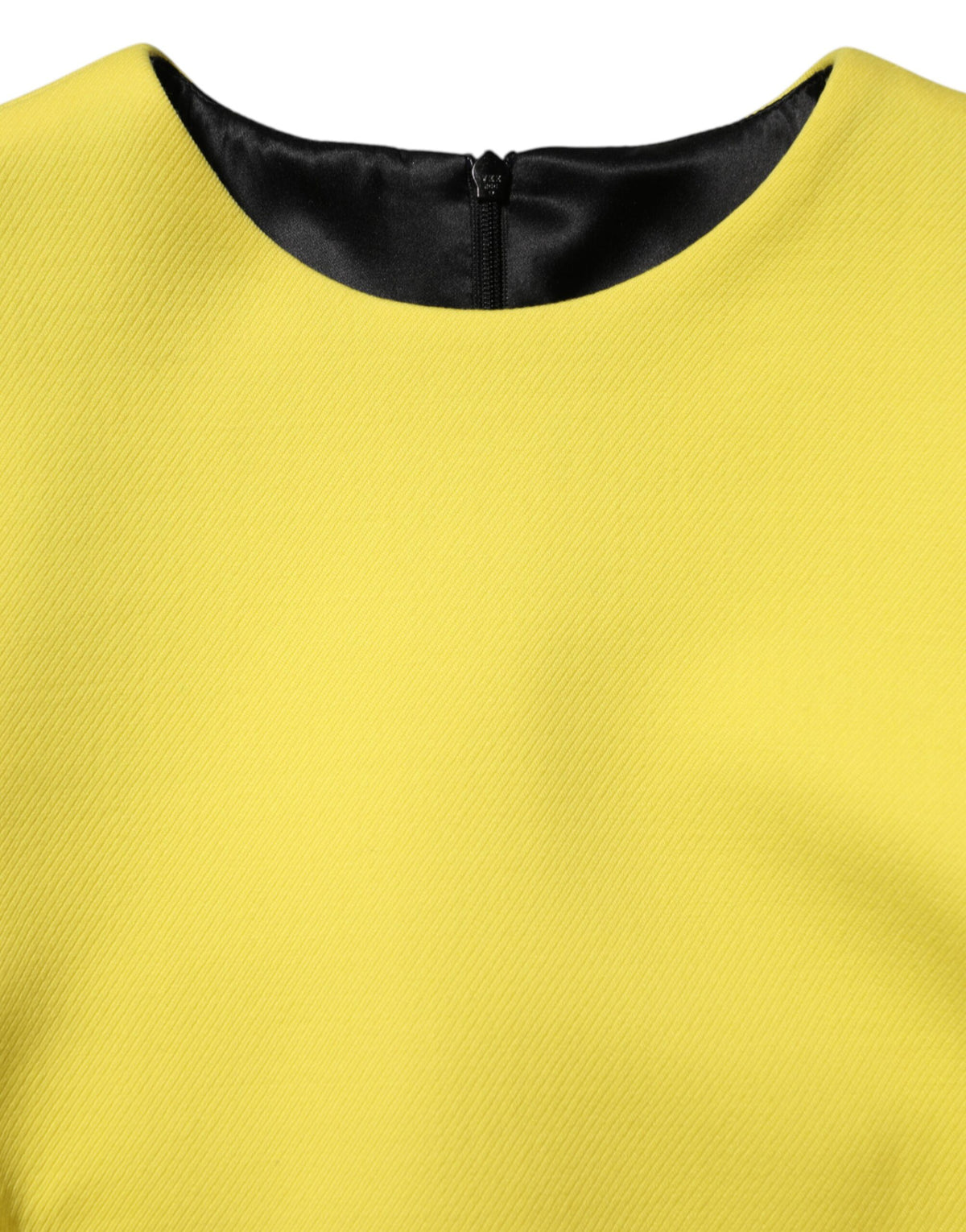 Dolce & Gabbana Gelbes Minikleid mit langen Ärmeln aus Viskoseacetat