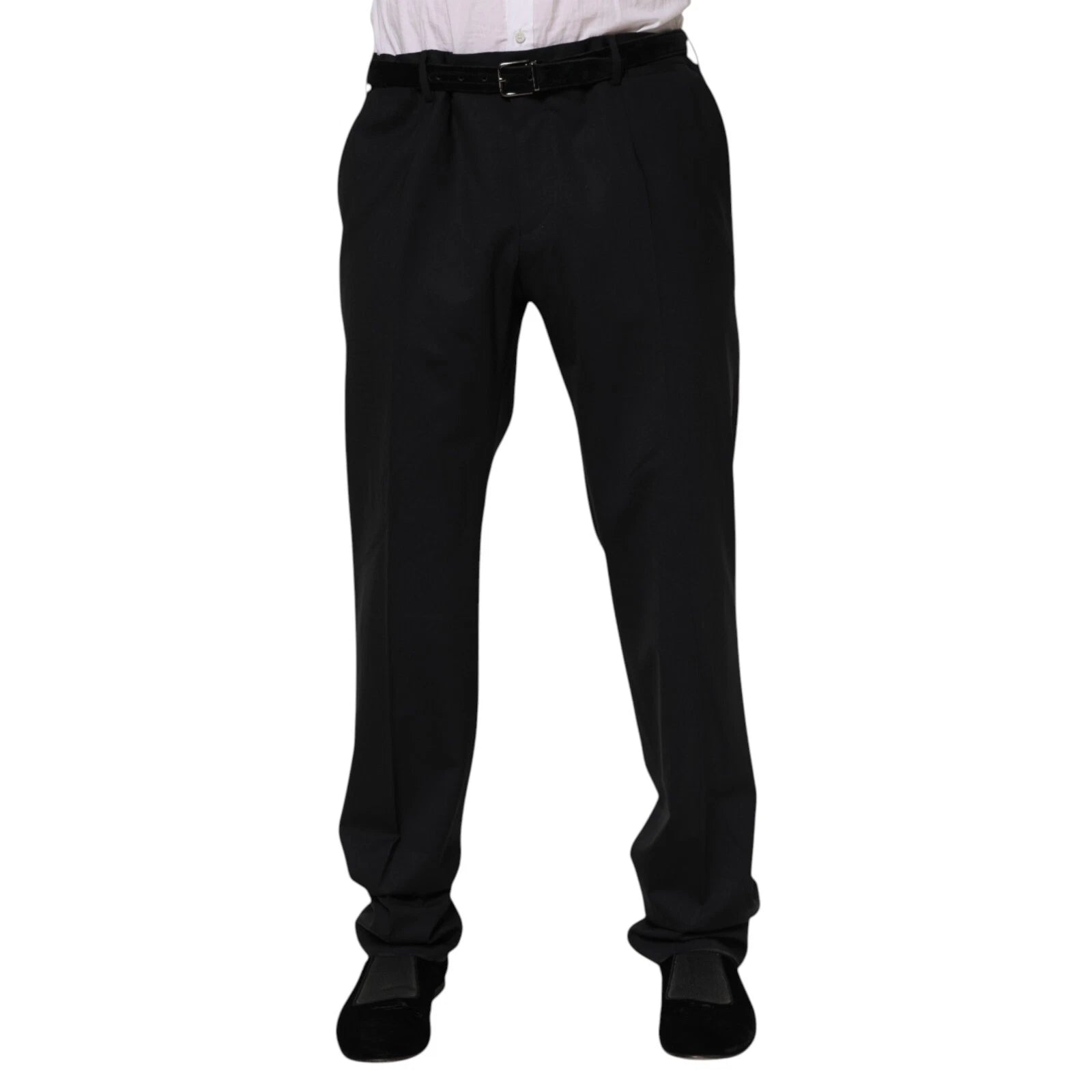 Dolce & Gabbana Schwarz Wolle Formal Kleid Männer Hosen Hosen