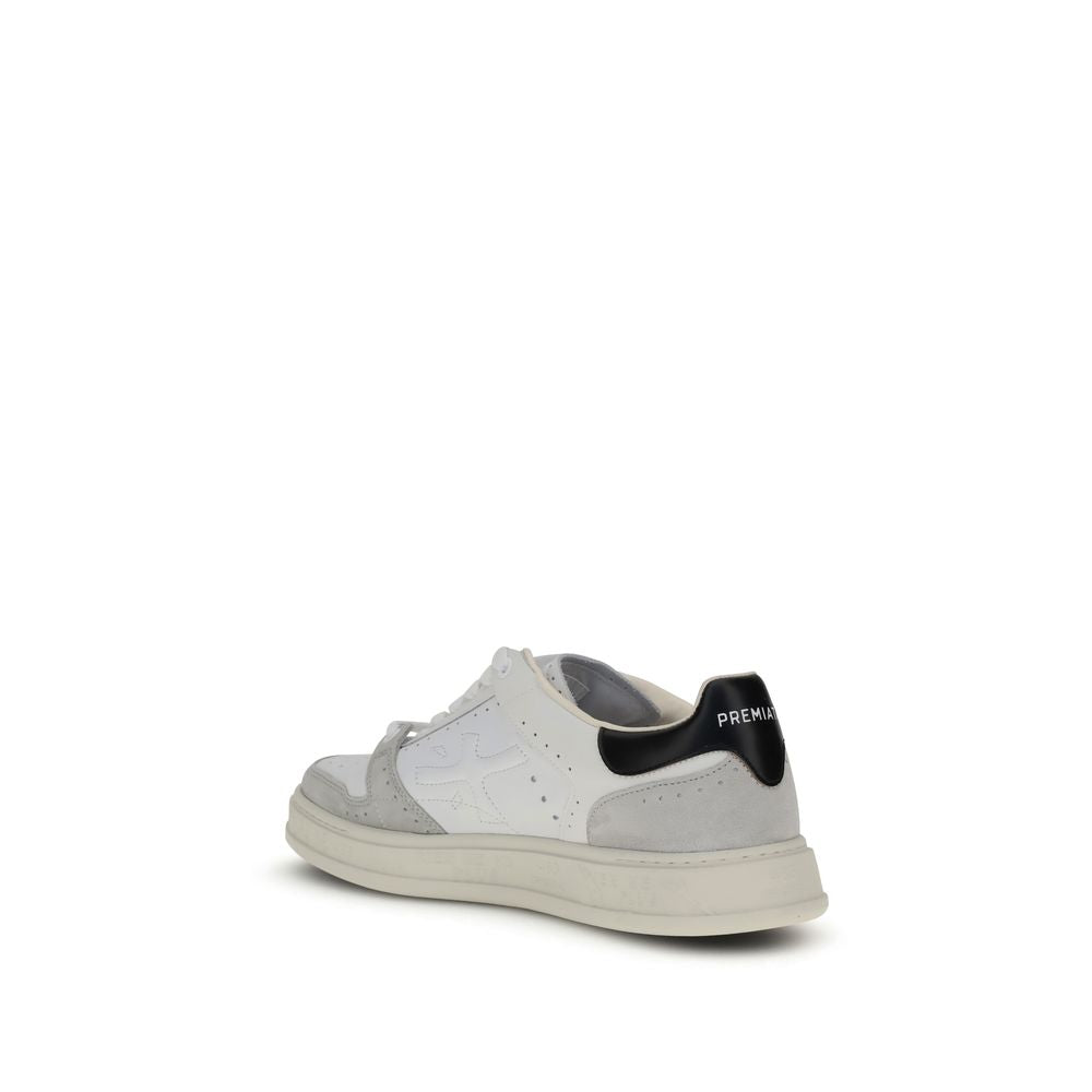 Premiata Weiße Low-Top-Sneaker aus Kalbsleder Bos Taurus