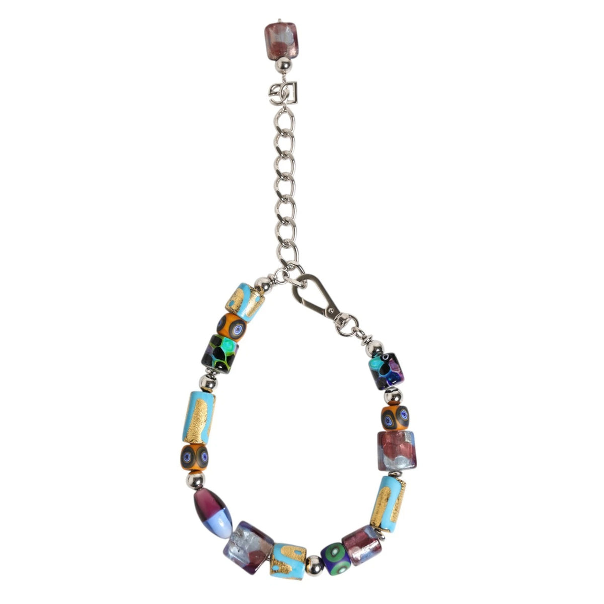 Dolce & Gabbana Multicolor Muranoglasperlen Messing Zamak Halskette