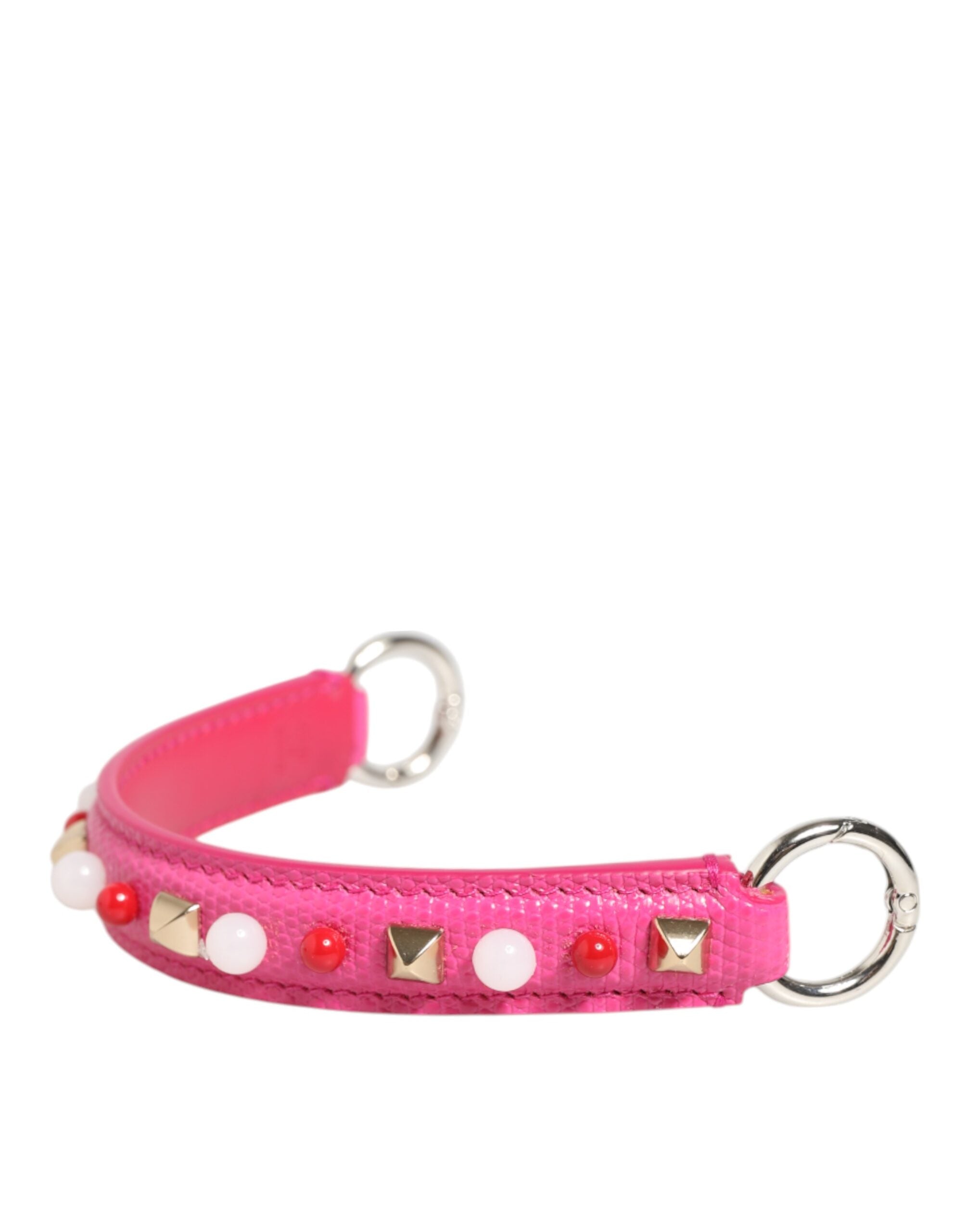 Dolce & Gabbana Rosa verzierte Ledertasche Henkel Frauen Schulterriemen