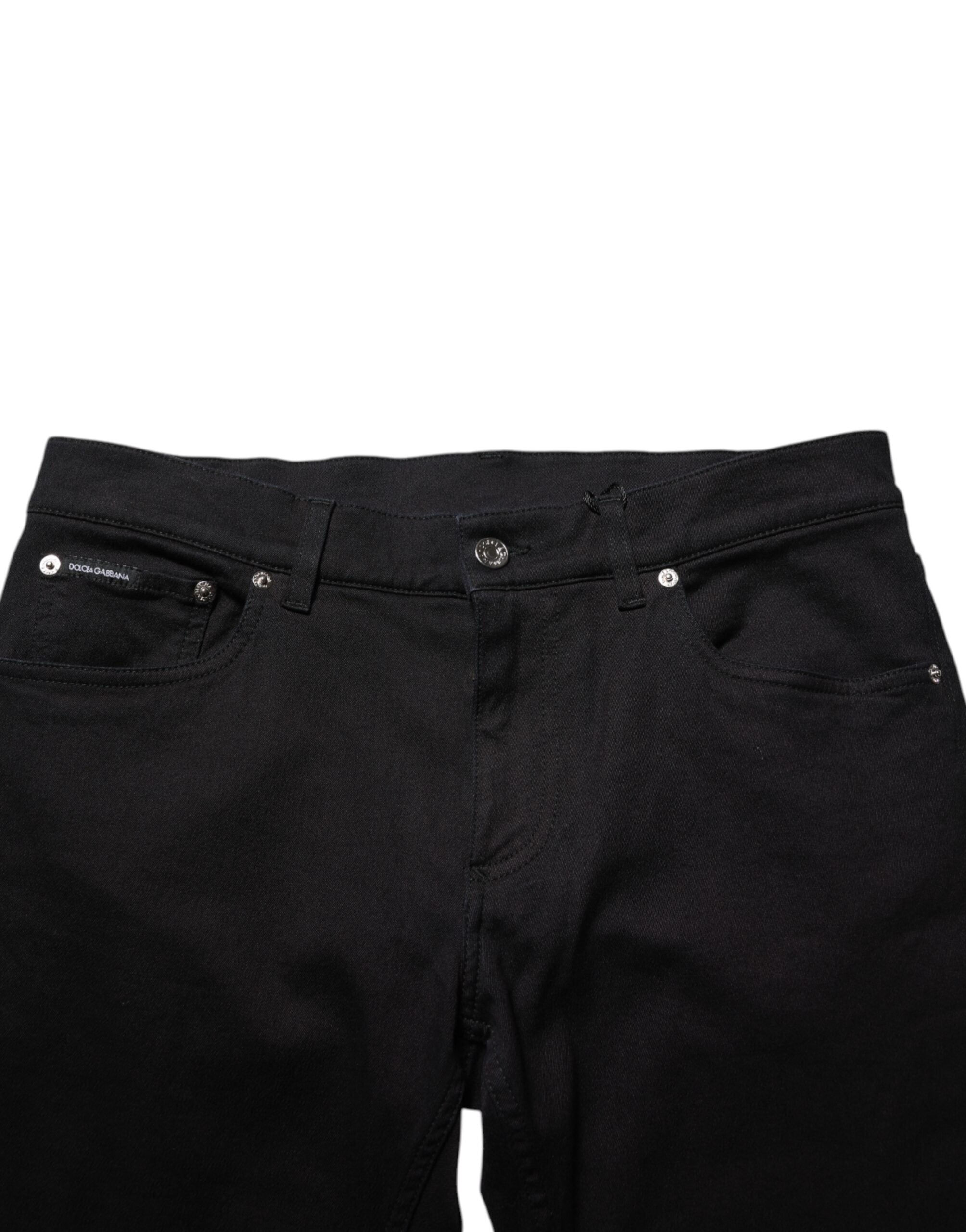 Dolce & Gabbana Schwarze Skinny-Hosen für Männer aus einer Baumwollmischung