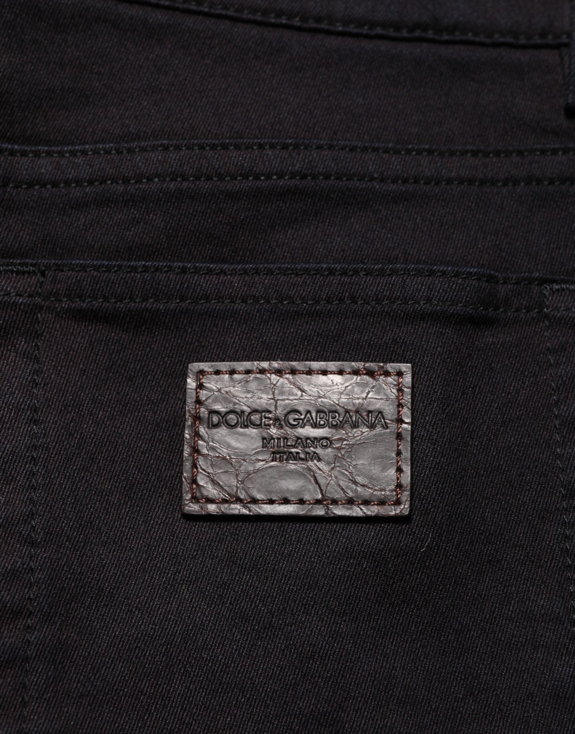 Dolce & Gabbana Schwarze Skinny-Hosen für Männer aus einer Baumwollmischung
