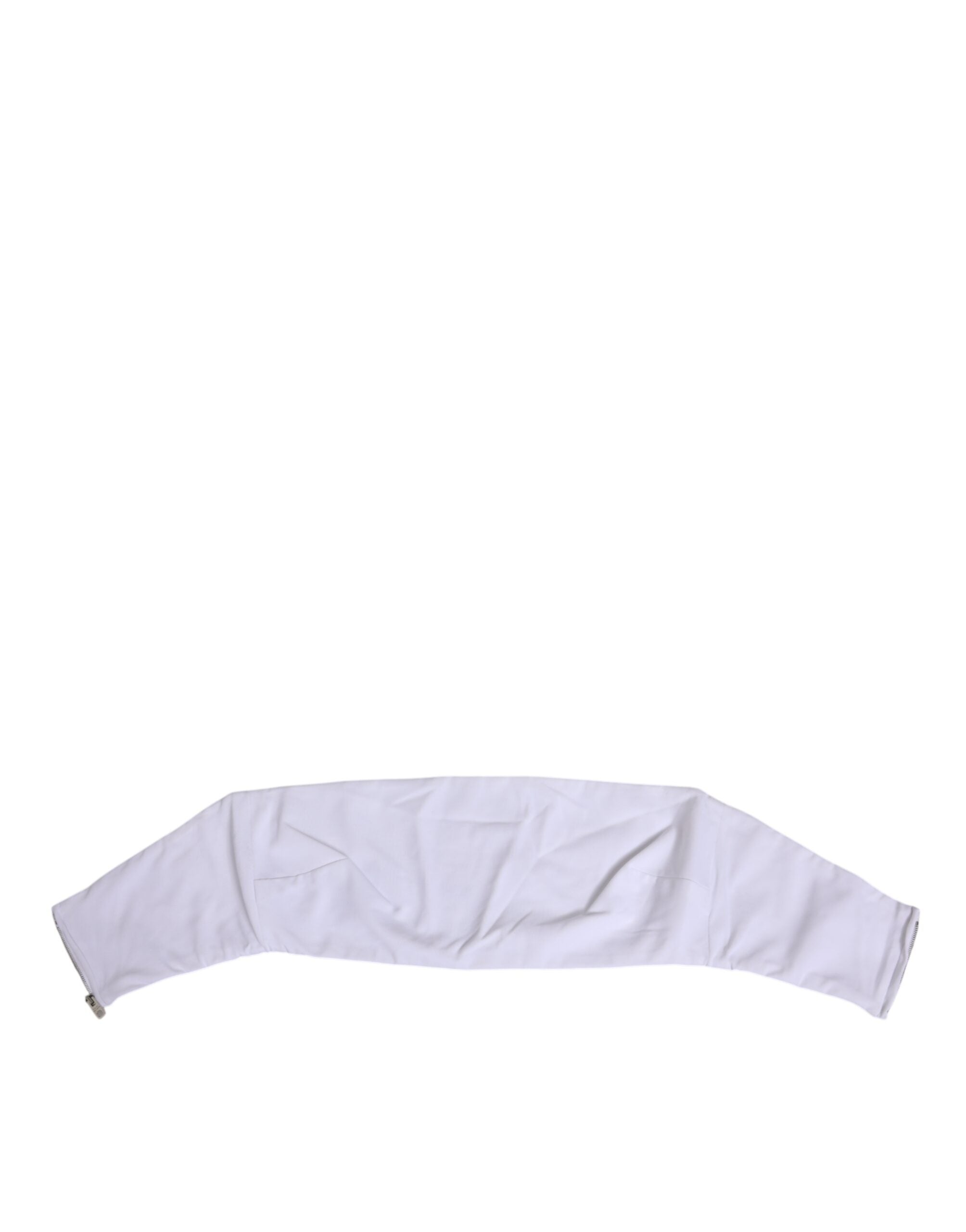 Dolce & Gabbana Weißes Nylon trägerloses Korsett Top Unterwäsche