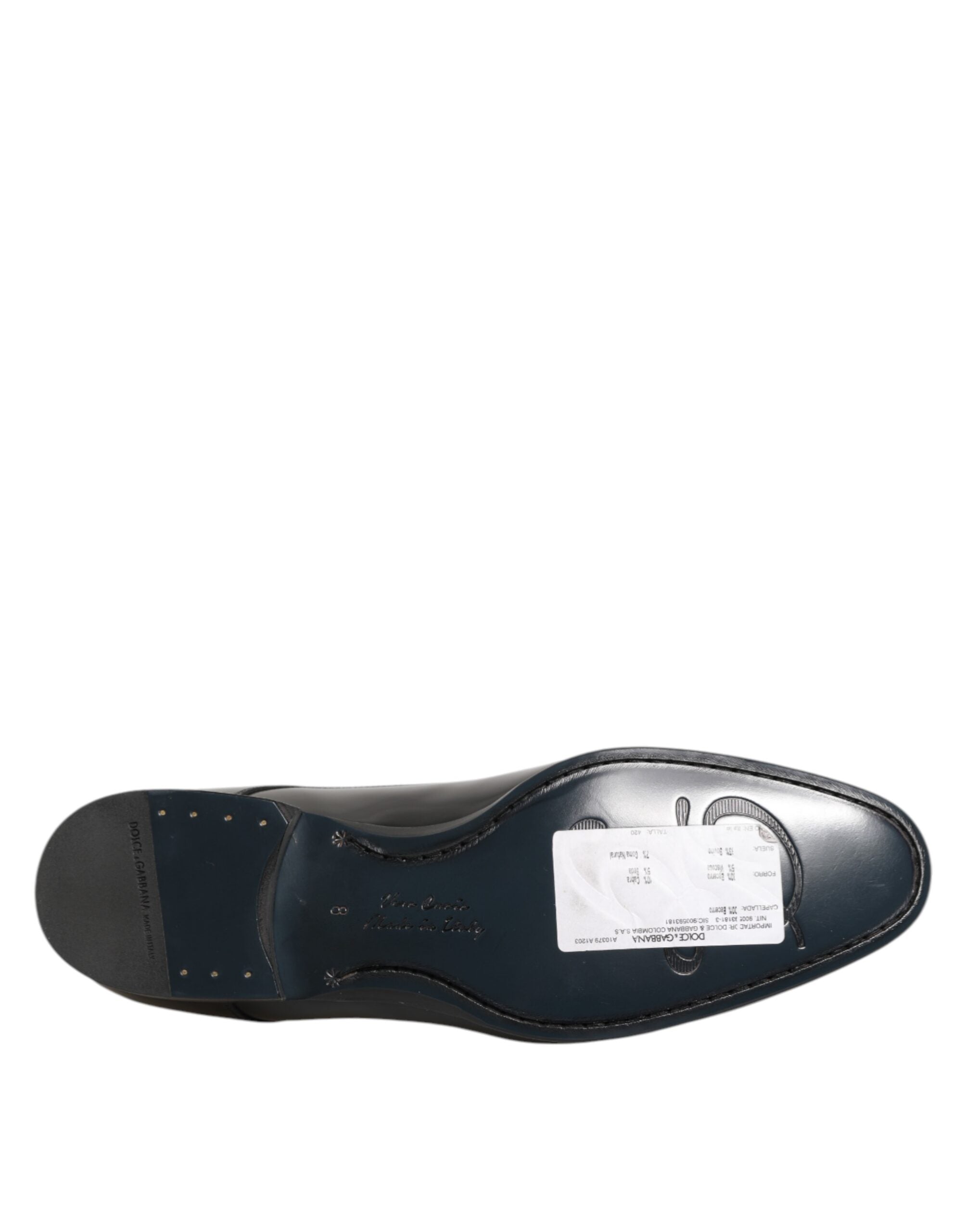 Dolce & Gabbana Schwarze Derby-Schuhe aus Kalbsleder für Herren