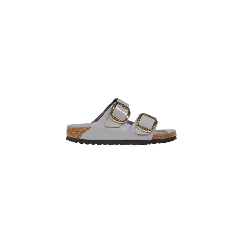 Birkenstock Graue Leder-Slipper