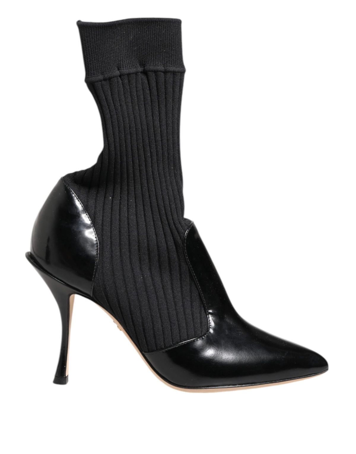 Dolce & Gabbana Schwarz Stretch Stilettos Booties Socken Schuhe