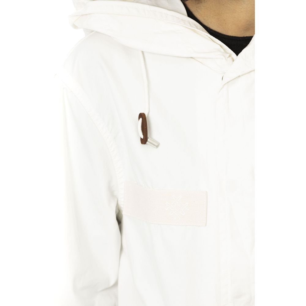 Mr&Mrs Italy Weiße Damenparka aus Baumwolle