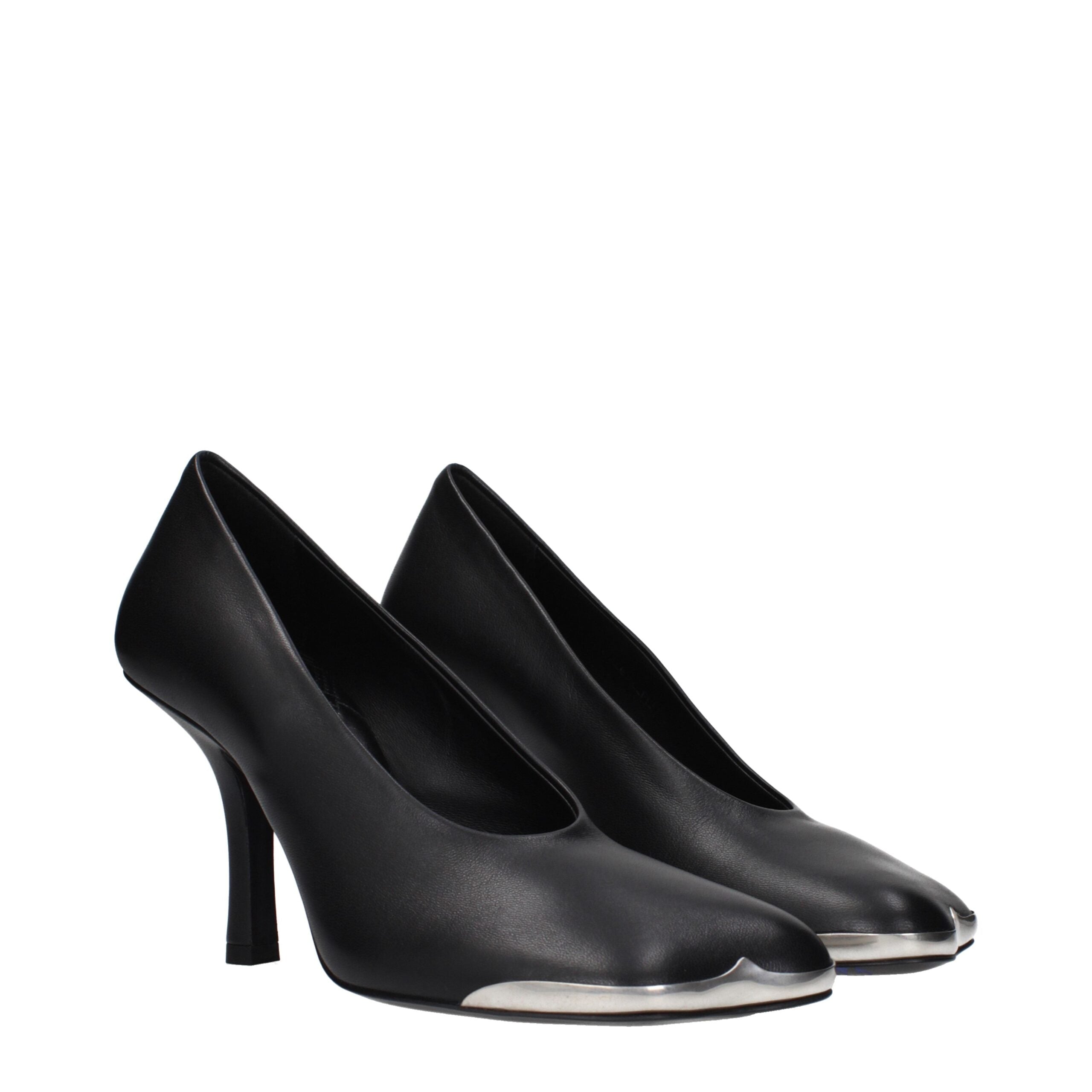 Burberry Schwarze Leder Pumps mit hohem Absatz