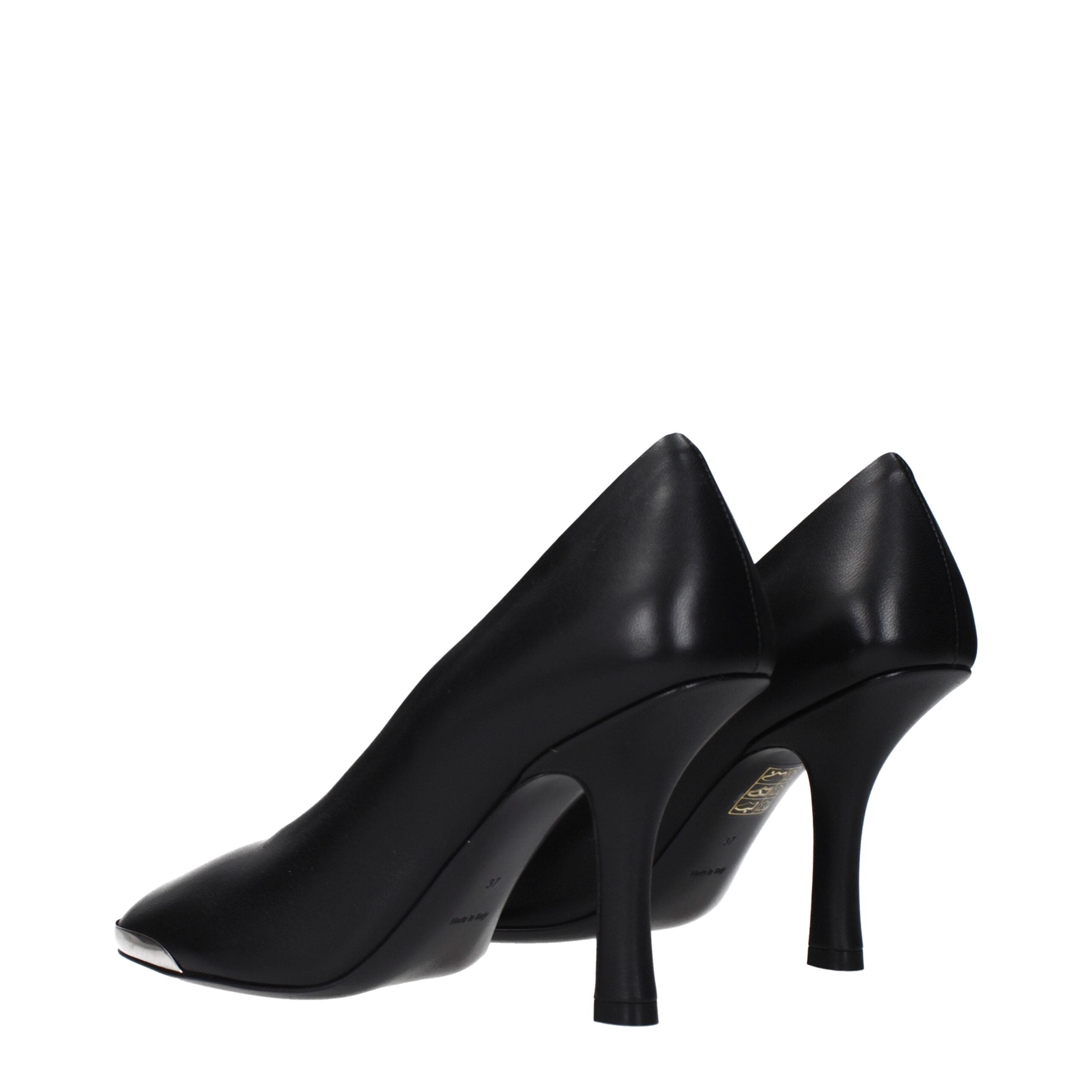Burberry Schwarze Leder Pumps mit hohem Absatz