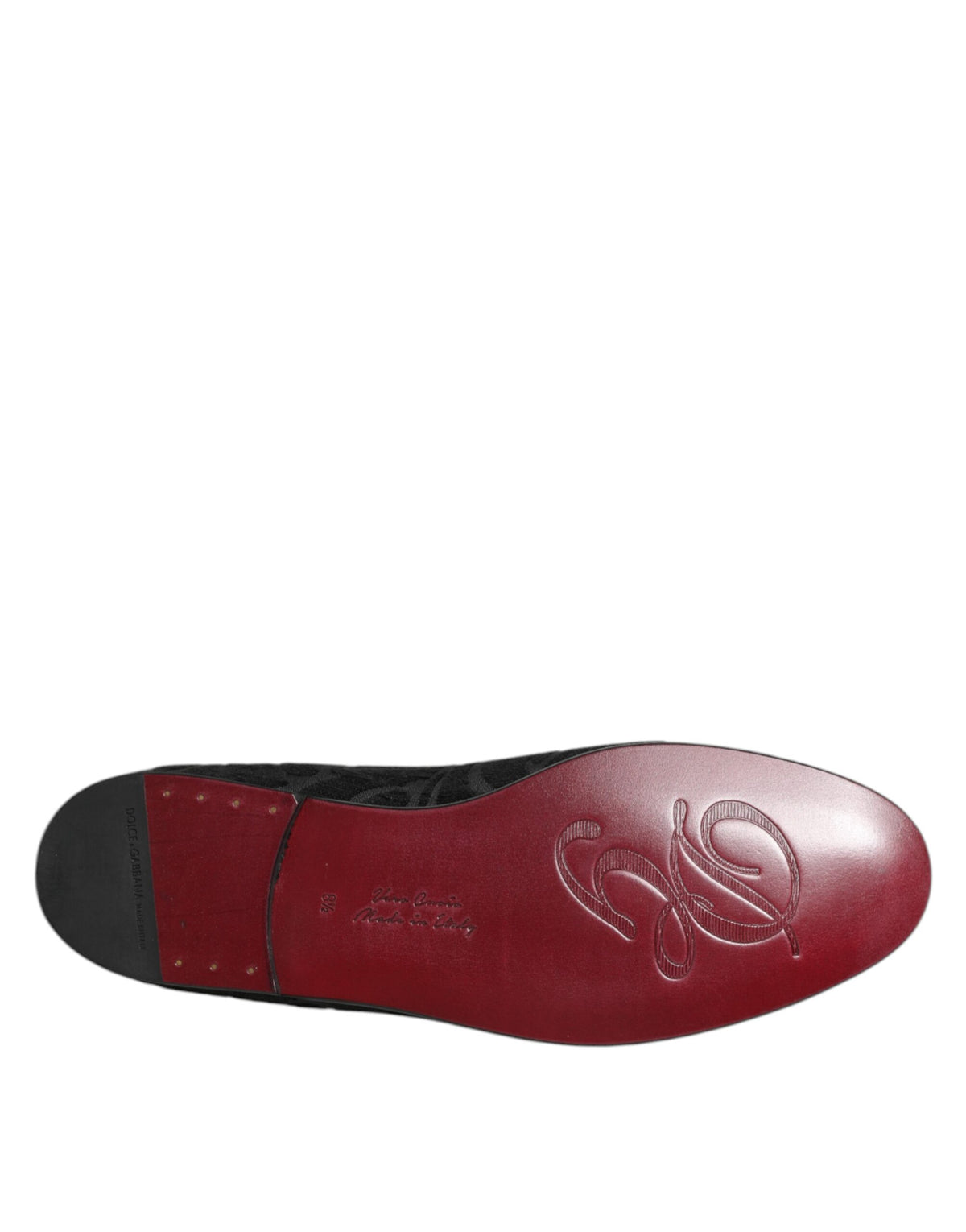 Dolce & Gabbana Schwarz Brokat Loafers Slip On Männer Kleid Schuhe