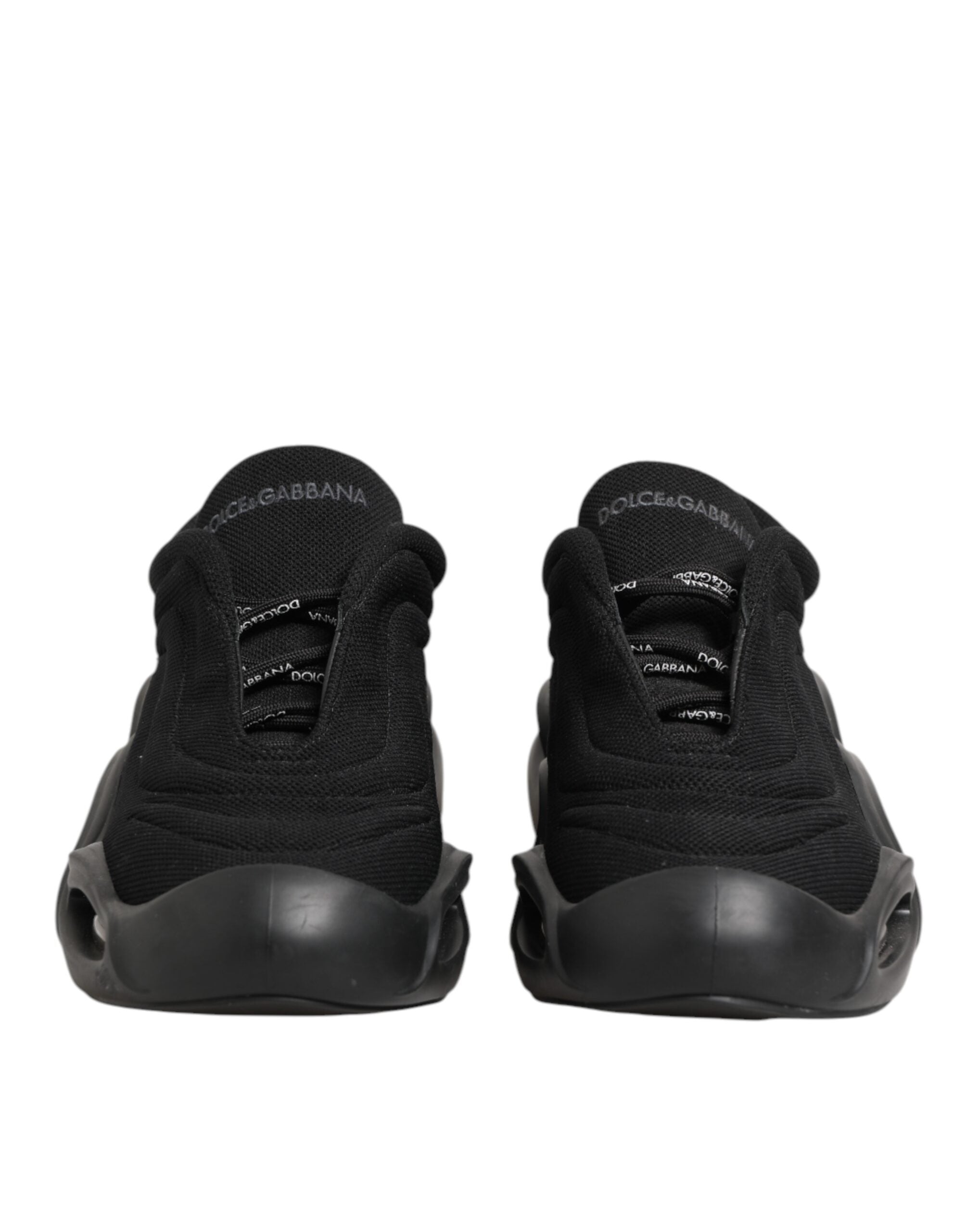 Dolce & Gabbana Schwarz Lace Up Wave Low Top Männer Sneaker Schuhe