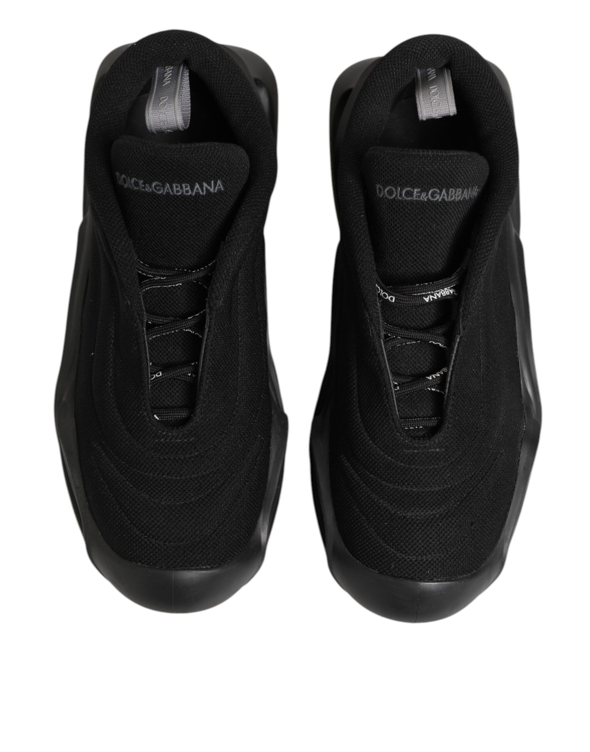 Dolce & Gabbana Schwarz Lace Up Wave Low Top Männer Sneaker Schuhe