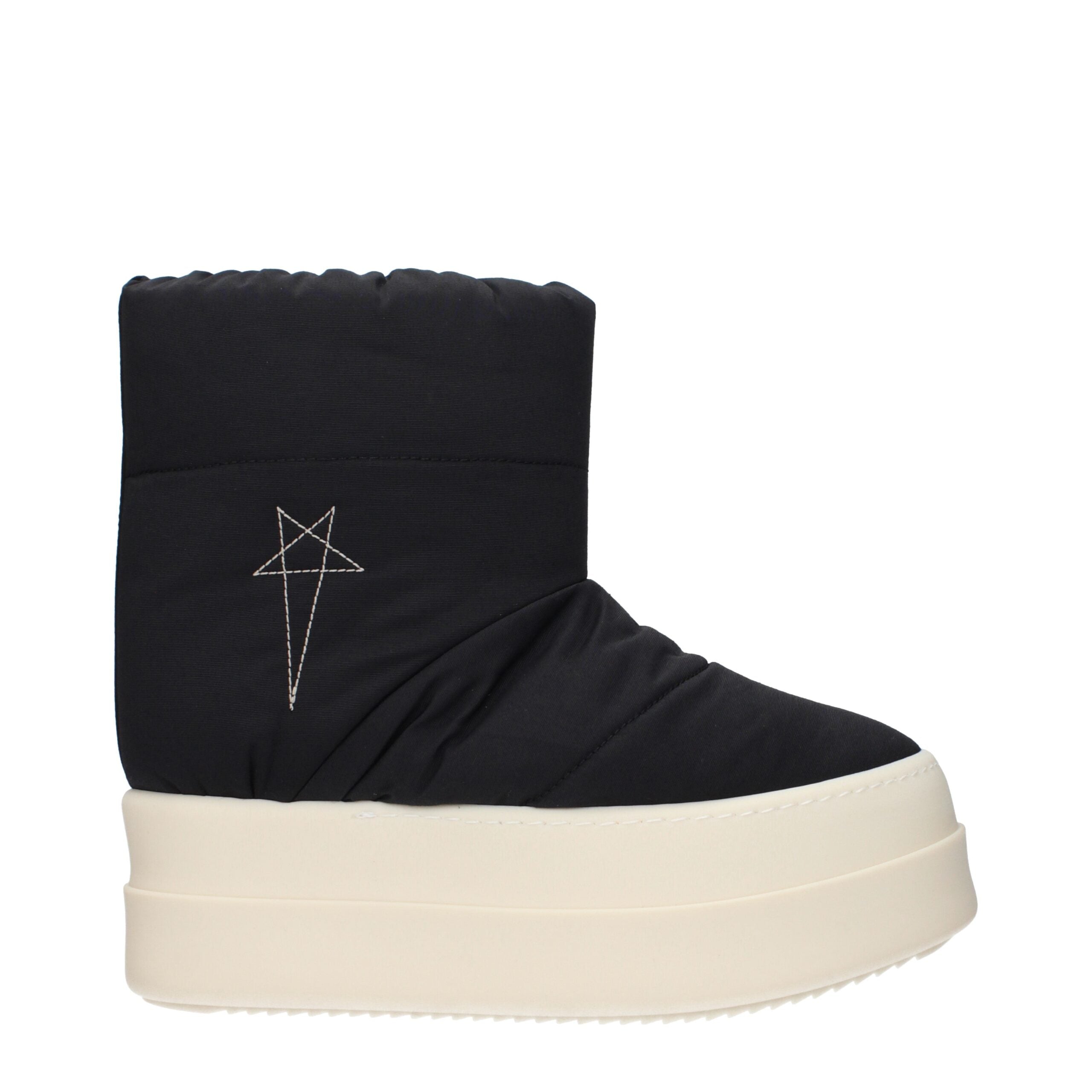 Rick Owens Schwarze Stiefeletten aus Stoff