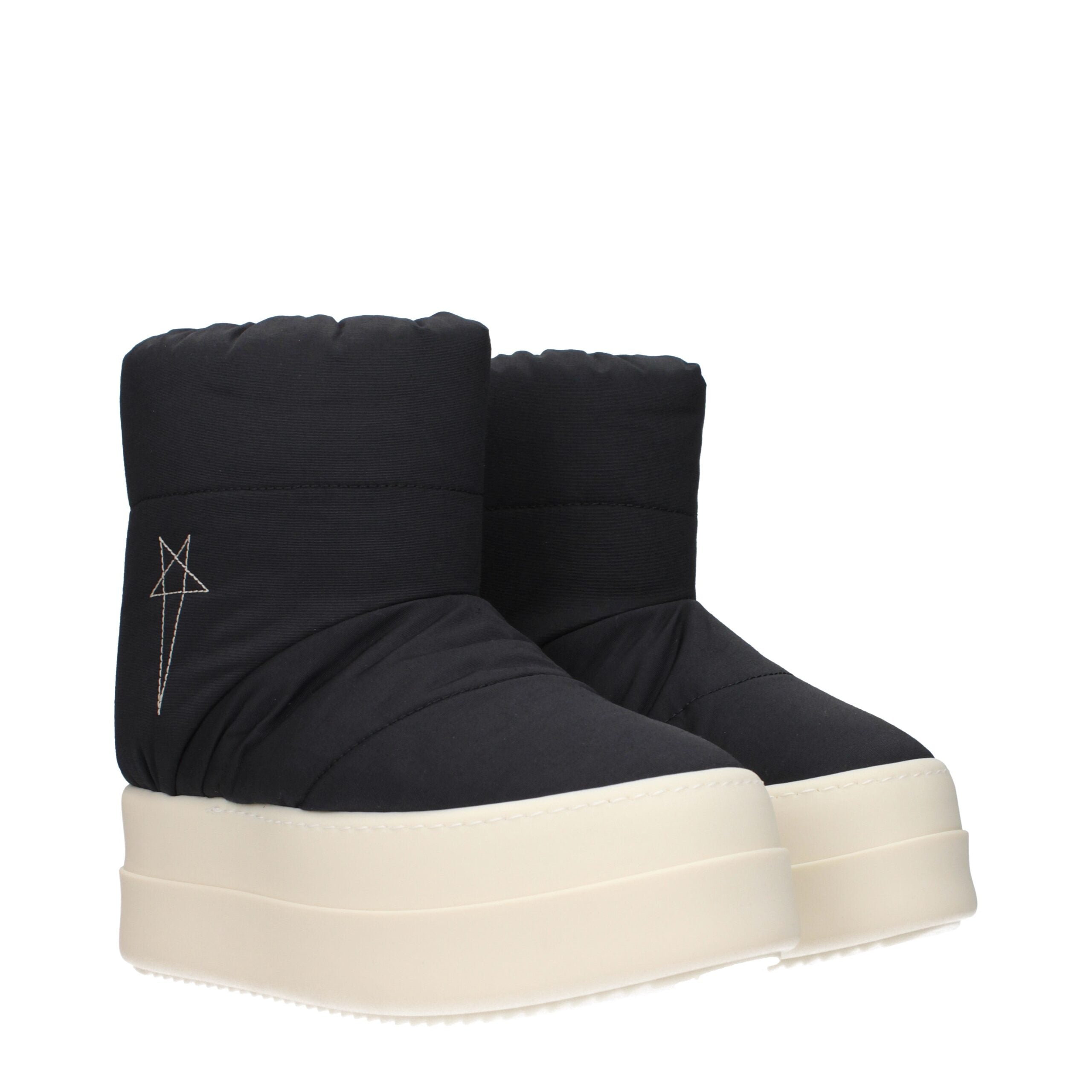 Rick Owens Schwarze Stiefeletten aus Stoff