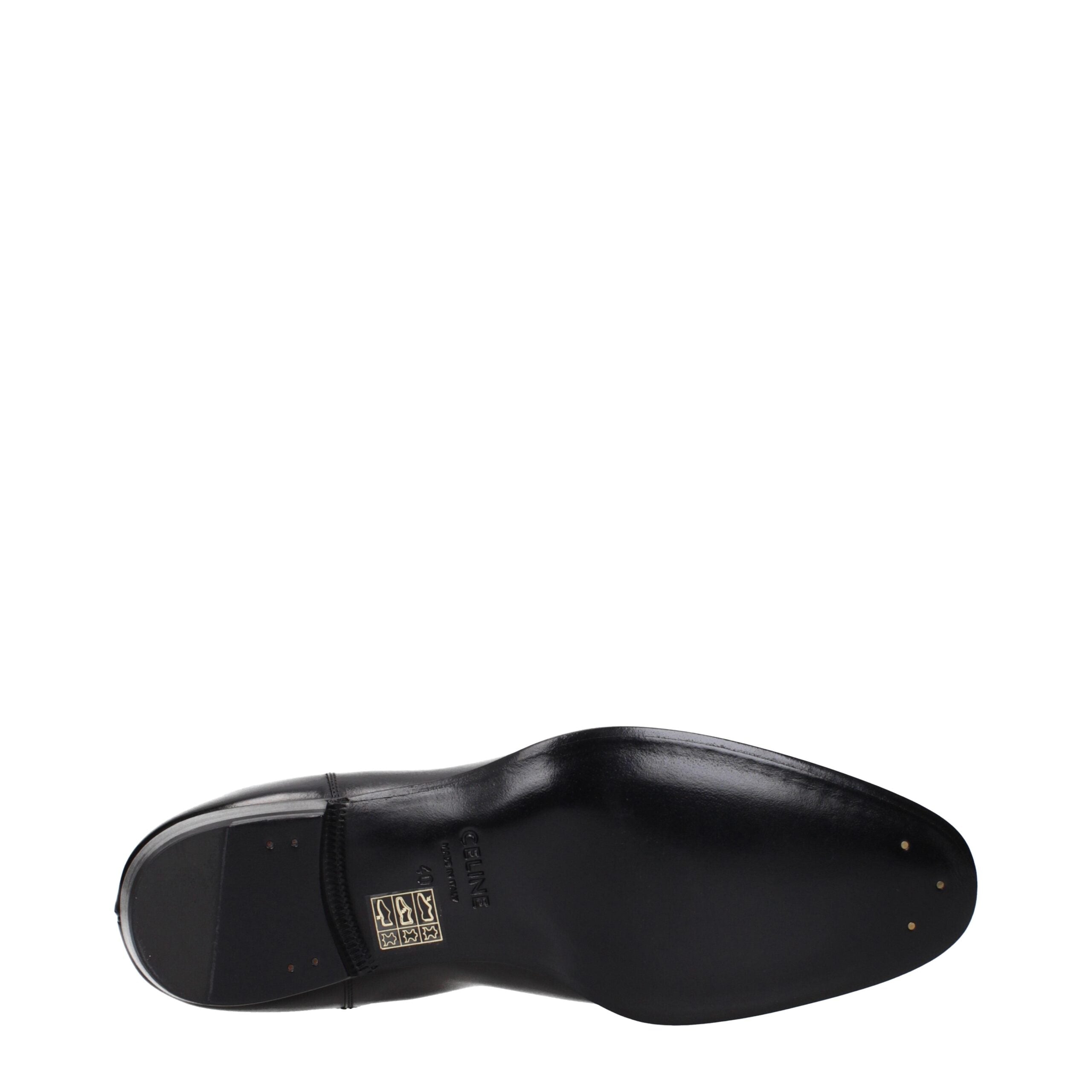 Celine Schwarze Leder-Stiefeletten