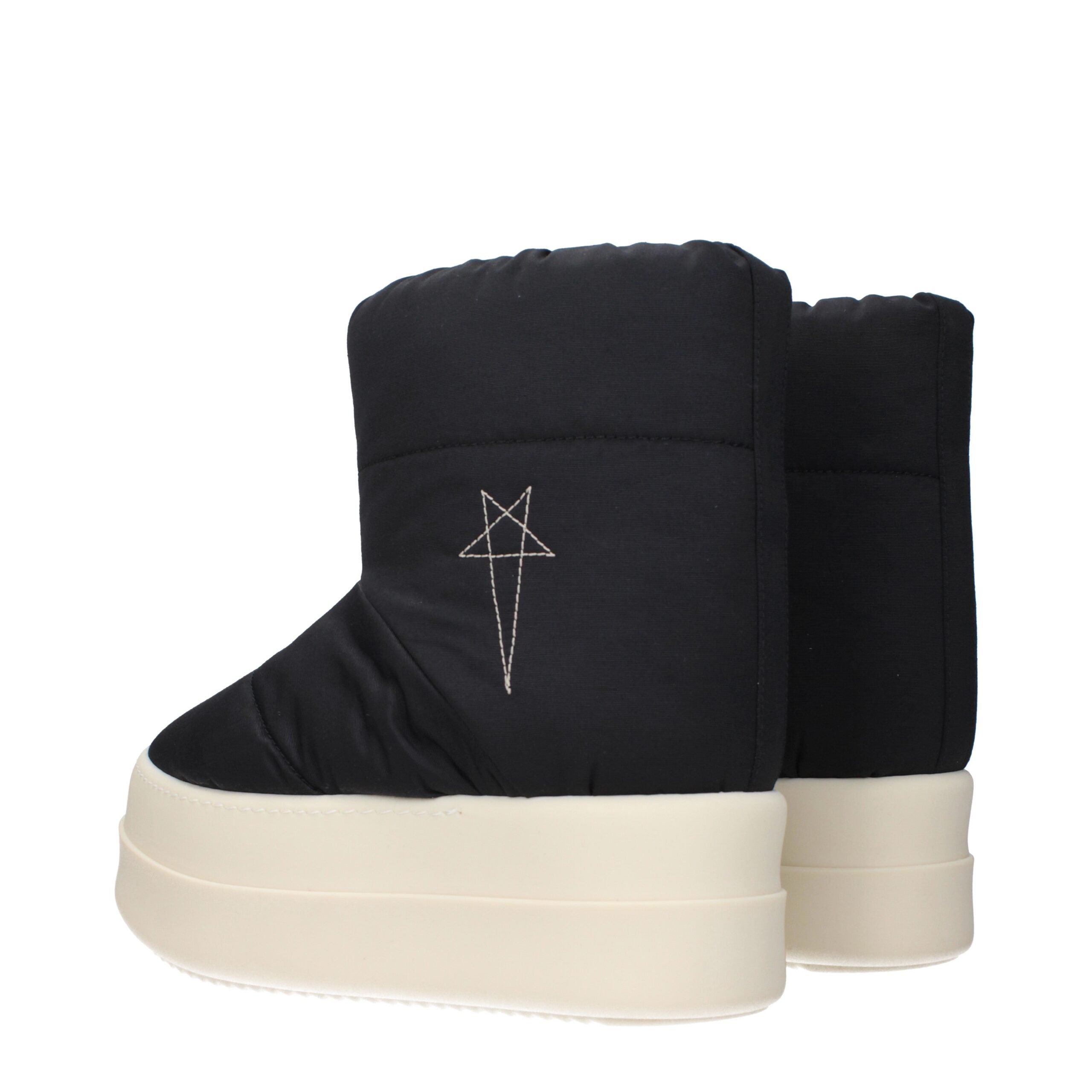Rick Owens Schwarze Stiefeletten aus Stoff