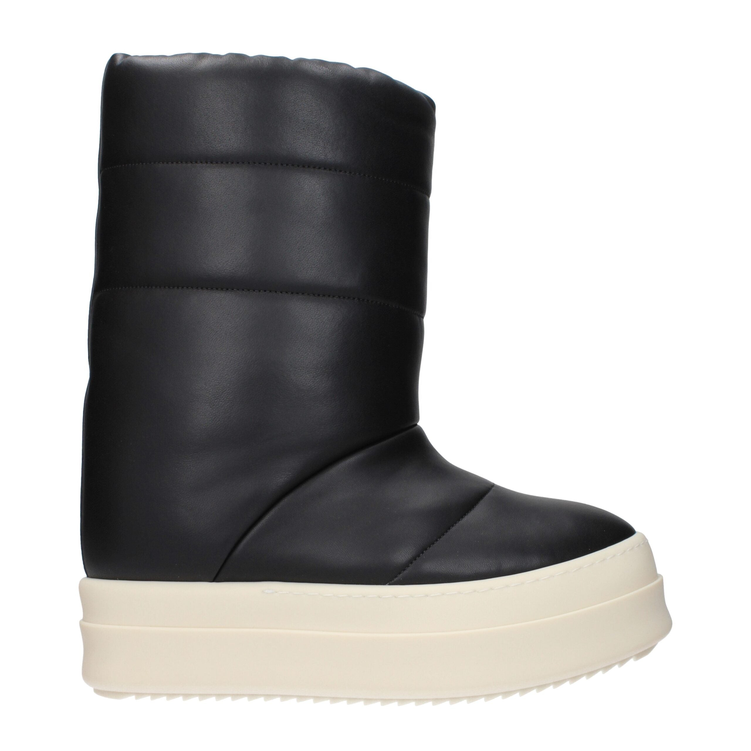Rick Owens Schwarze Leder-Stiefeletten