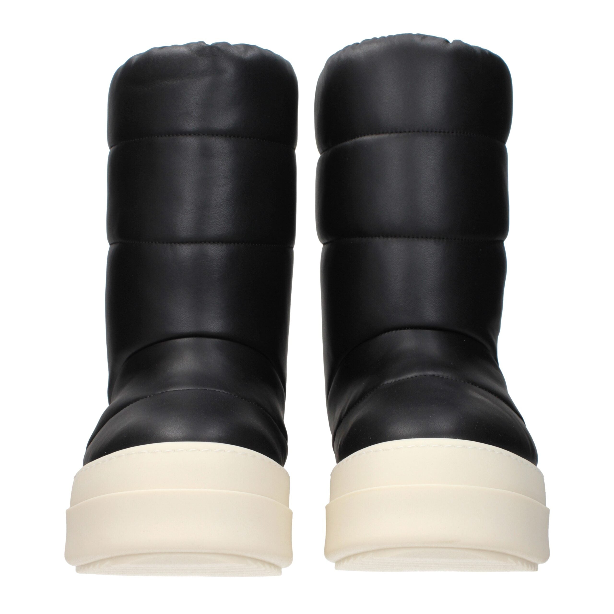 Rick Owens Schwarze Leder-Stiefeletten