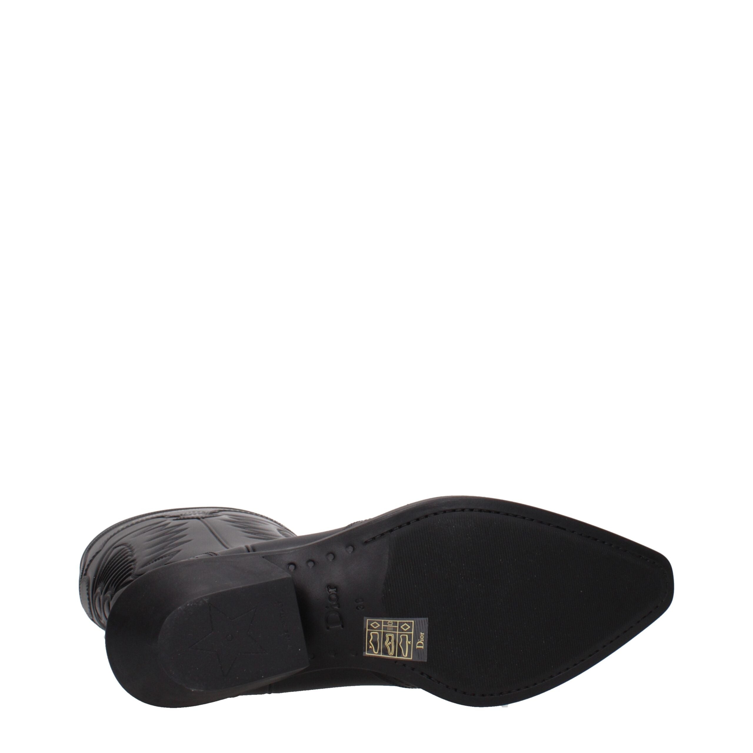 Christian Dior Schwarze Baumwollstiefel