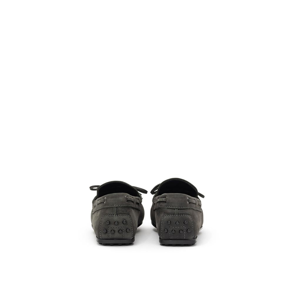 Tod's Grauer Nubukleder Mokassin