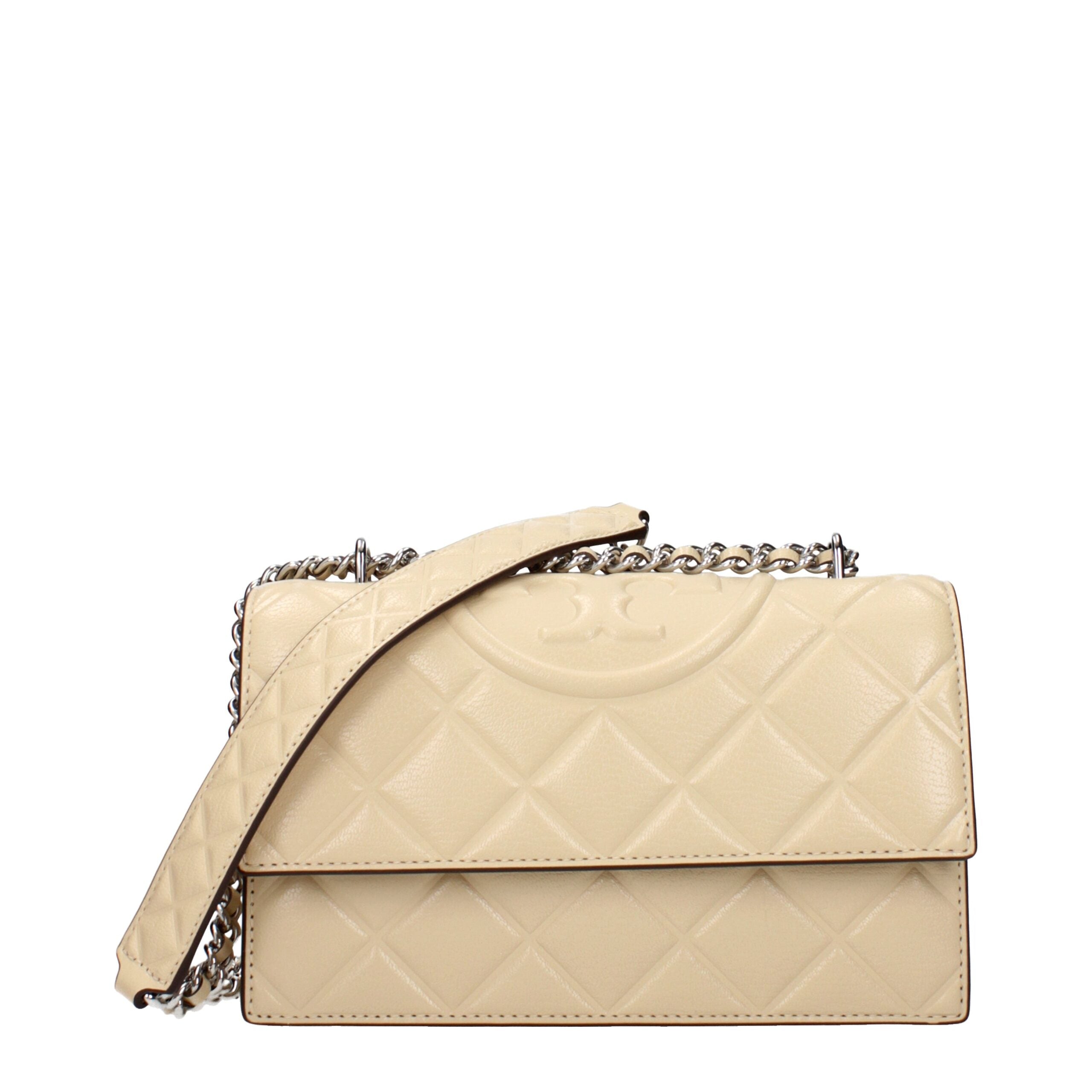Tory Burch Beige Leder Crossbody Bag