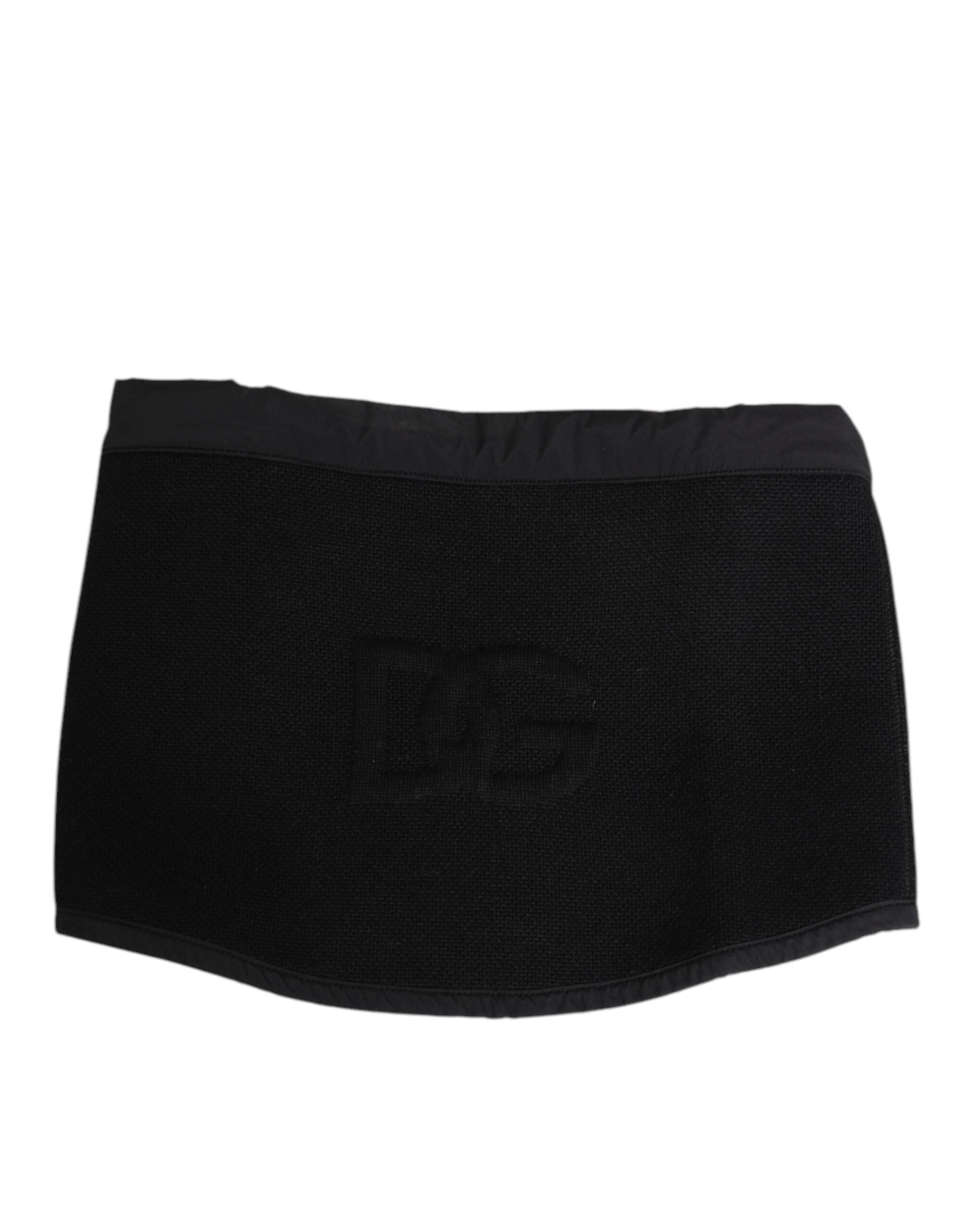 Dolce & Gabbana Schwarze Spitze Stola gestrickt DG Logo Männer Einheitsgröße Schal