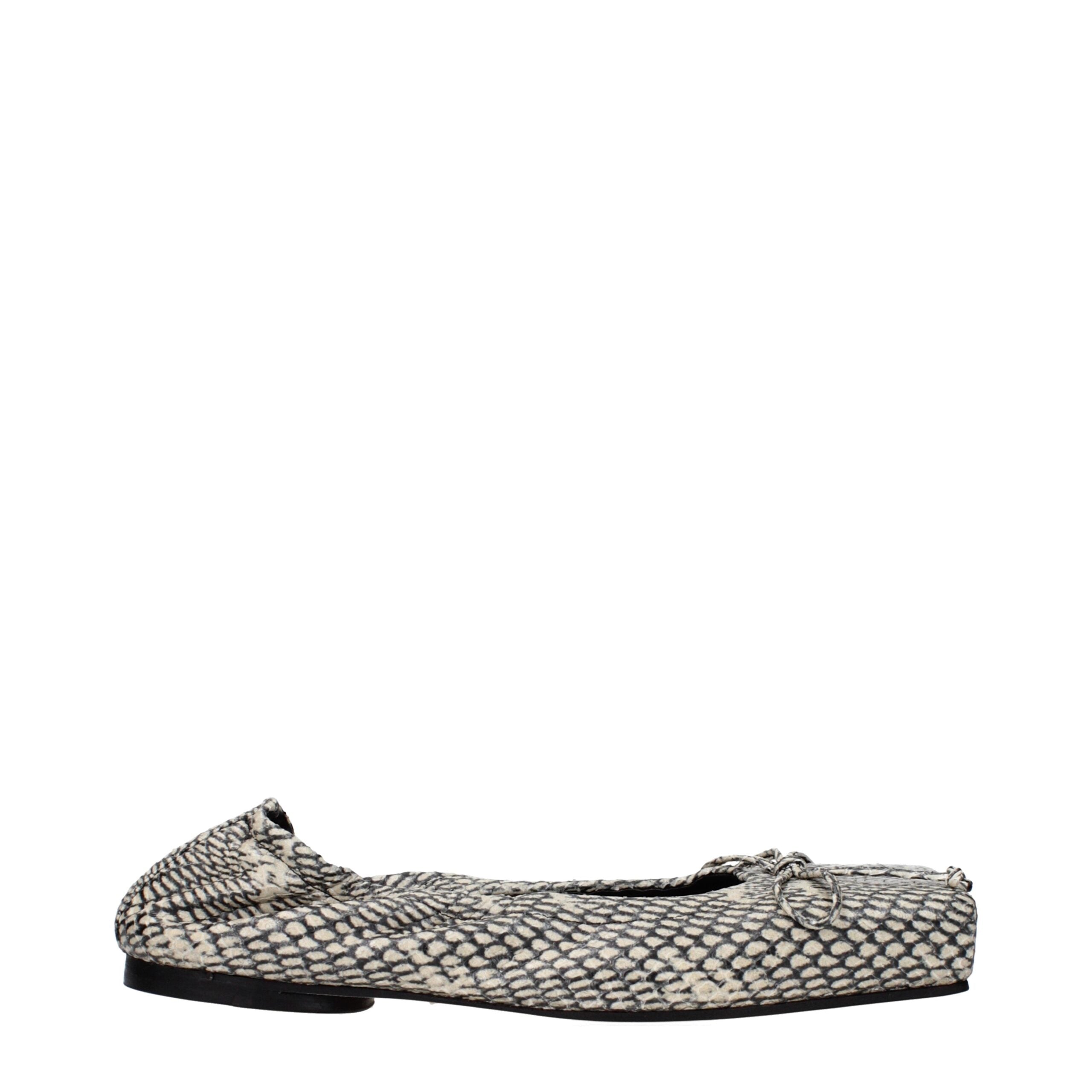 Jacquemus Beige Leder Ballerinas