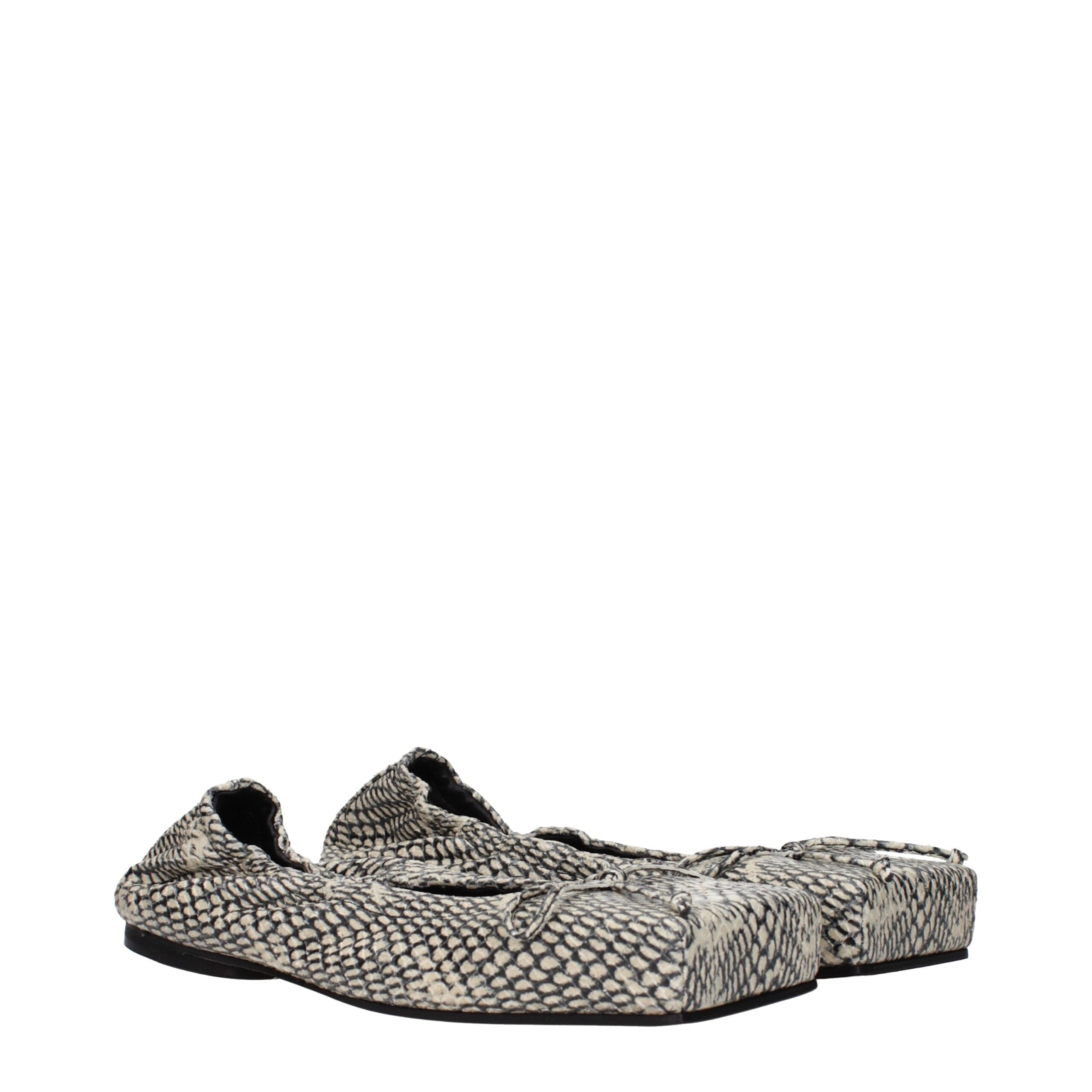 Jacquemus Beige Leder Ballerinas