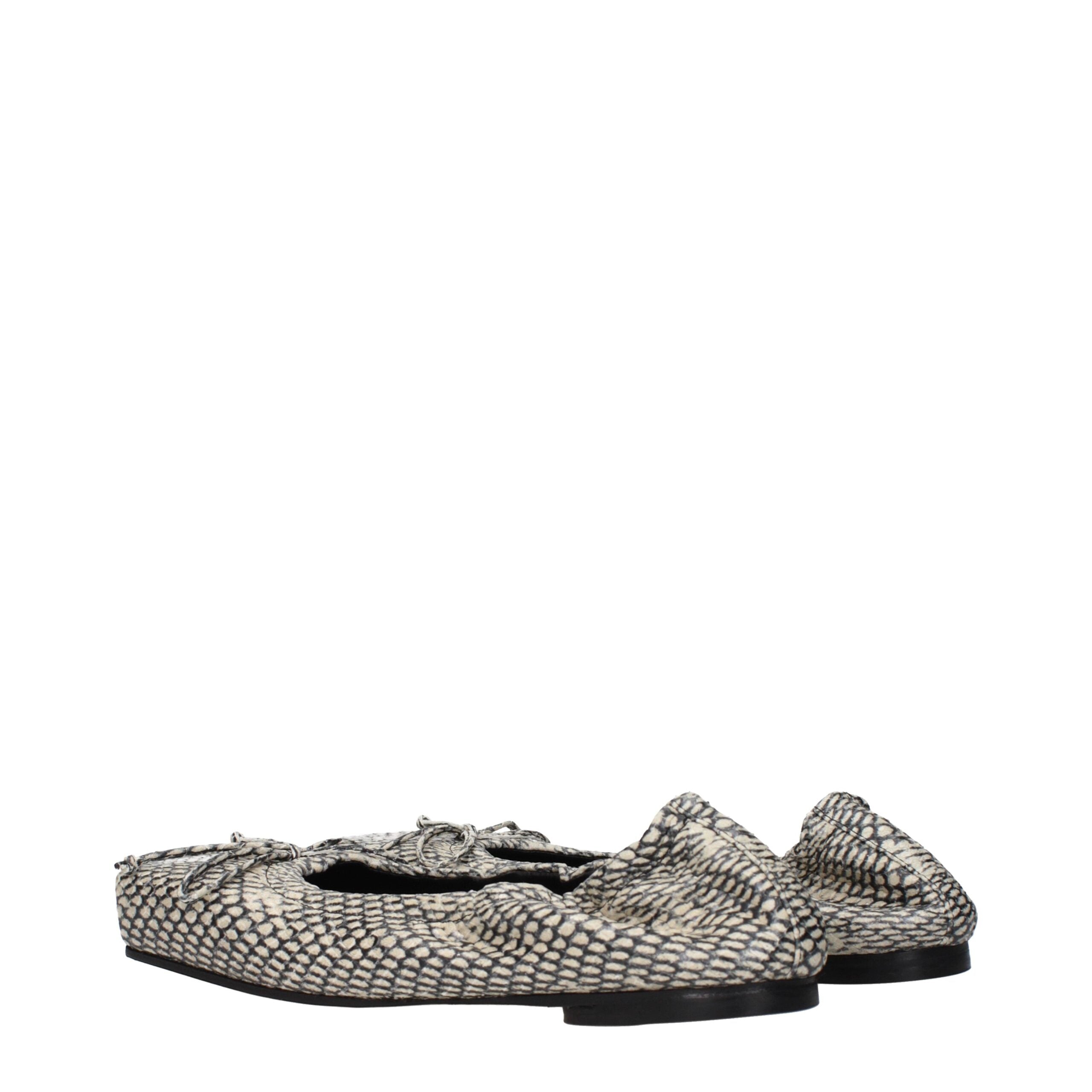 Jacquemus Beige Leder Ballerinas