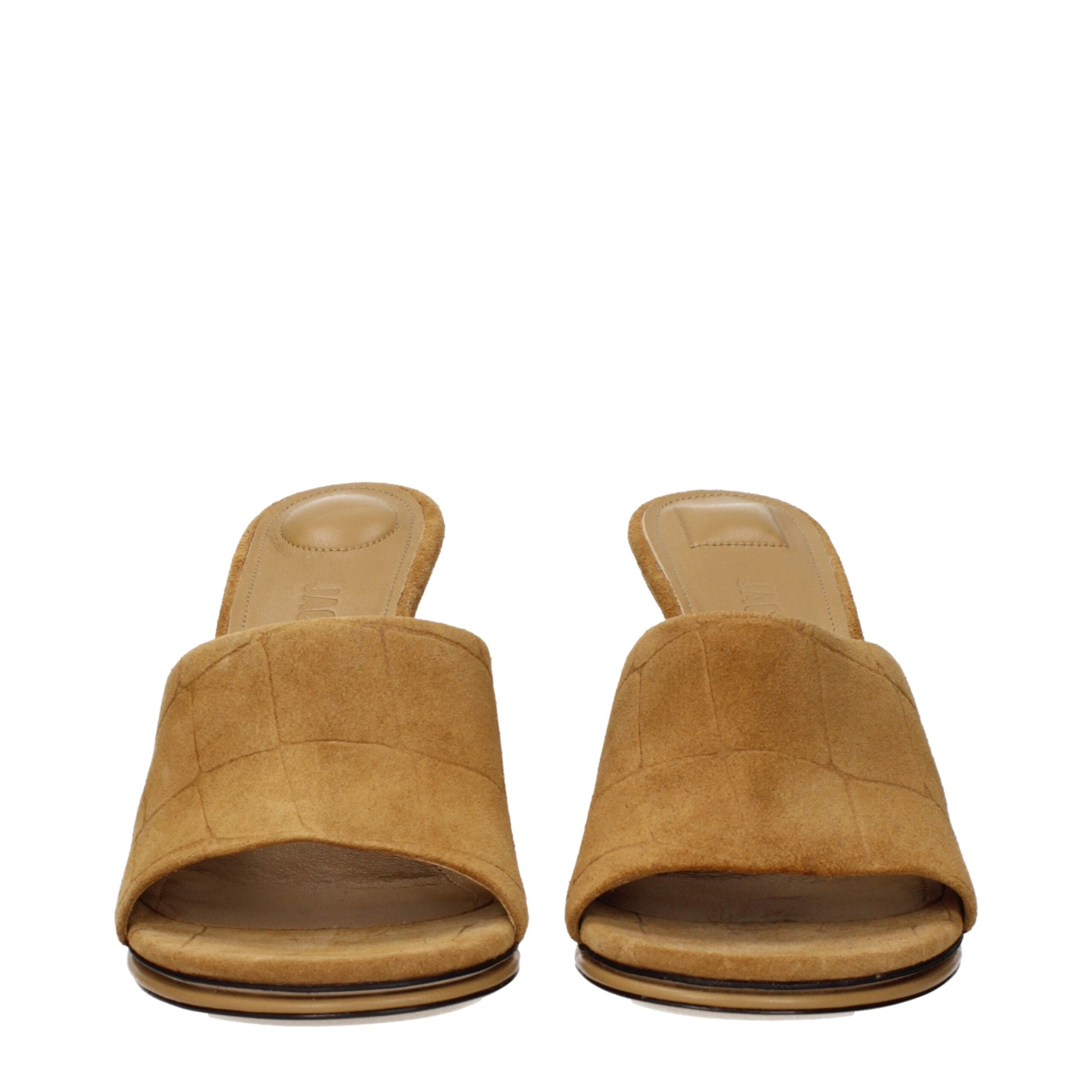 Jacquemus Braune Ledersandalen mit Stilettoabsatz
