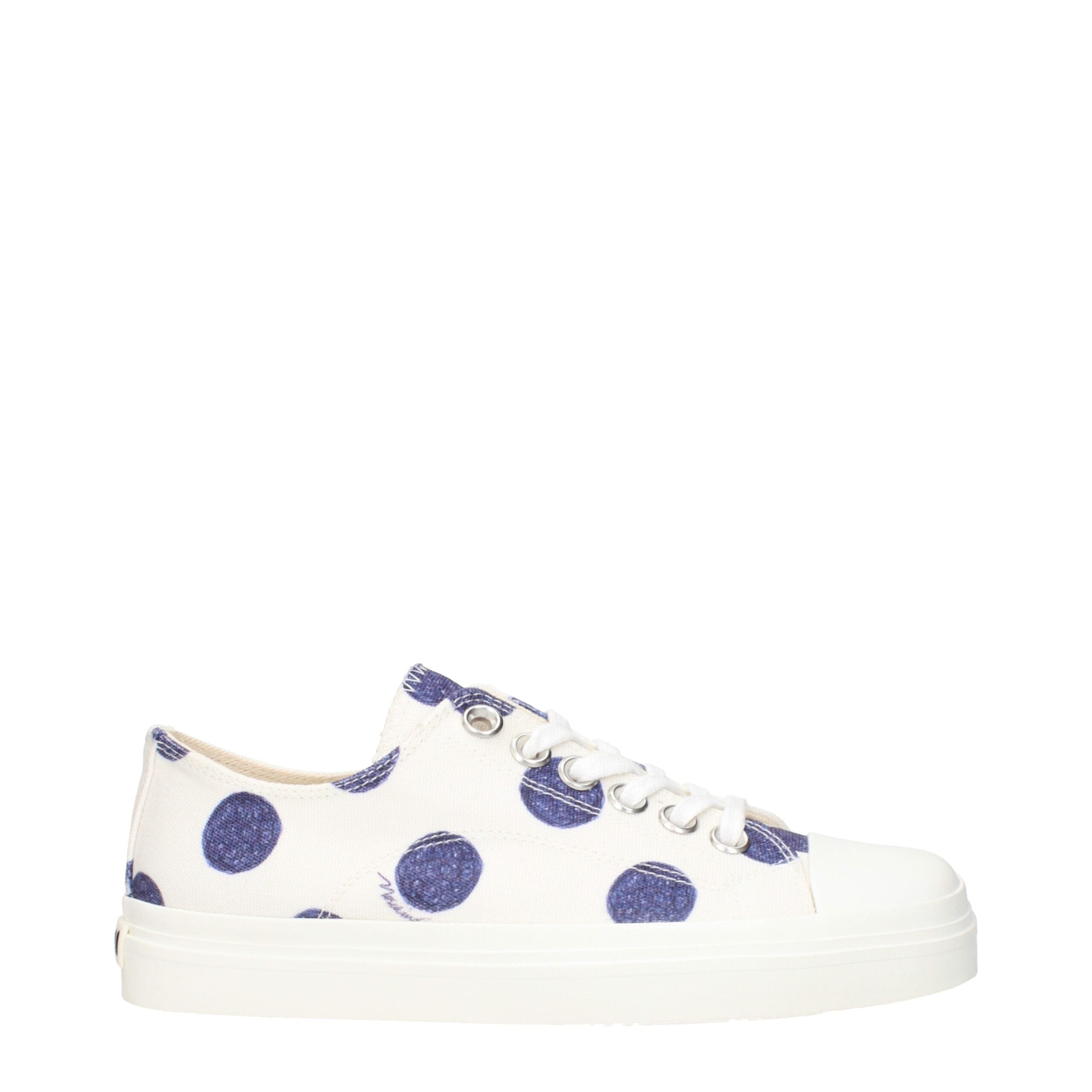 Moschino Weiße Stoff-Sneaker mit niedrigem Schaft