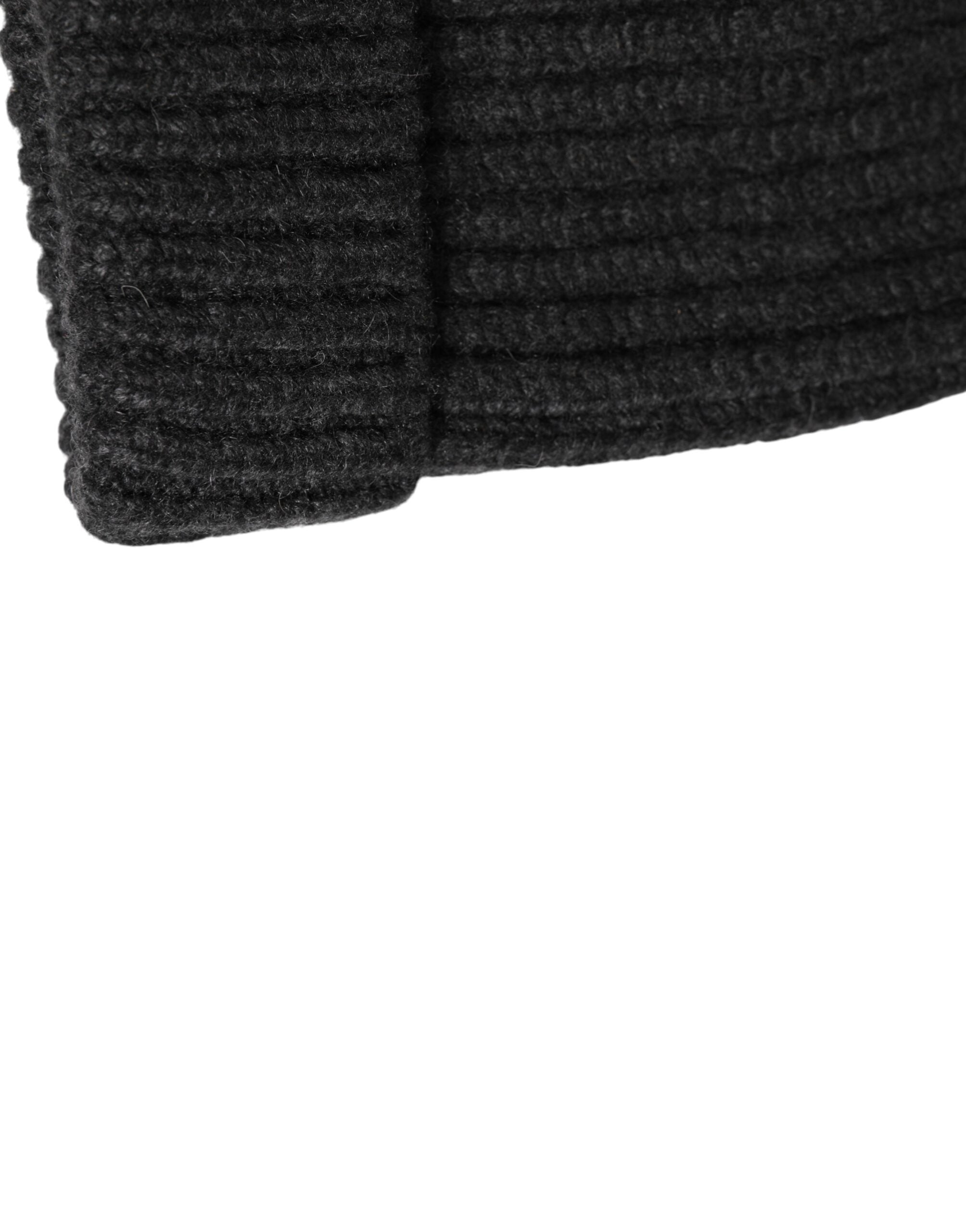 Dolce & Gabbana Schwarze Kaschmir-Strickmütze Capello für Herren