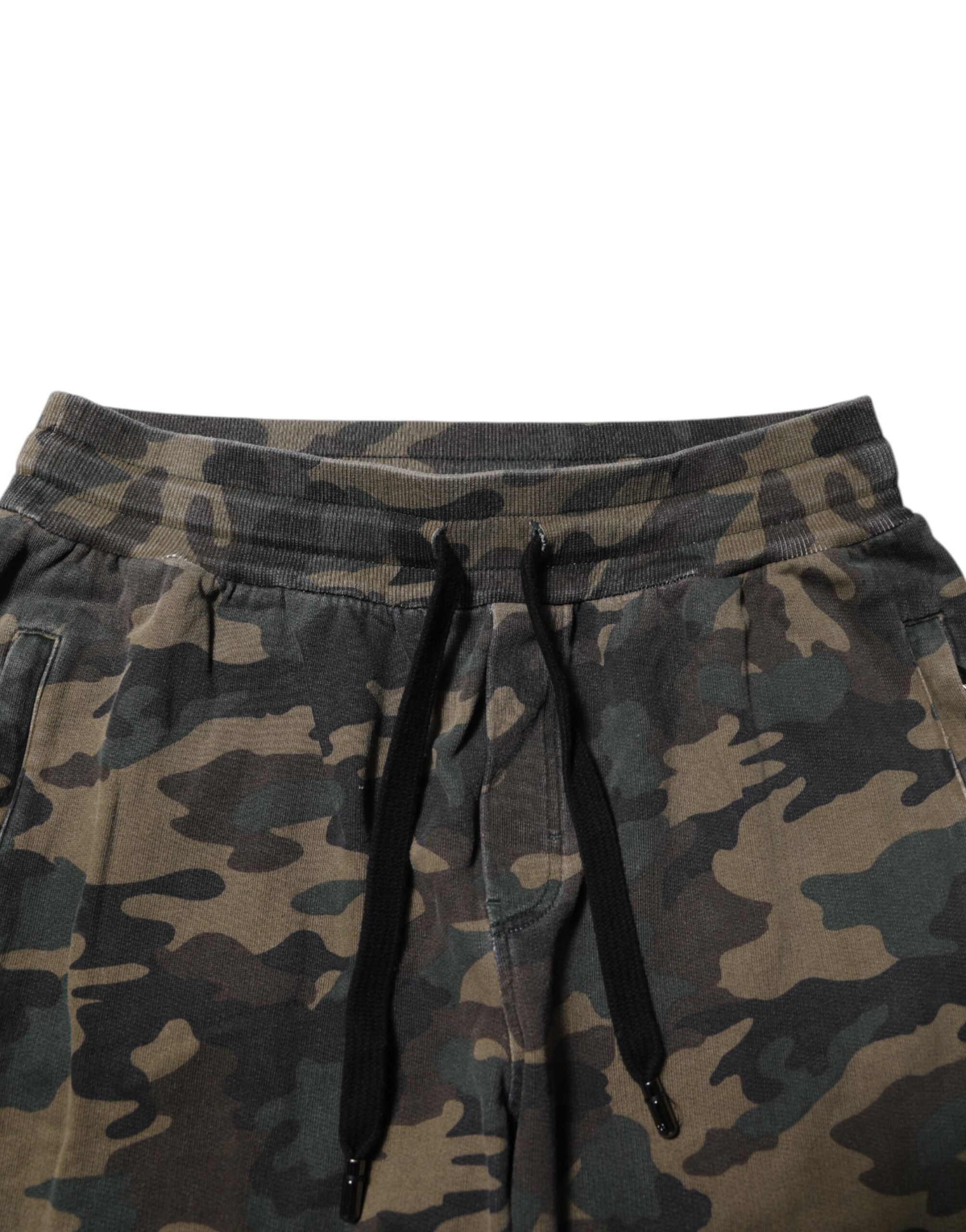 Dolce & Gabbana Multicolor Camouflage Baumwolle Herren Jogger Hose