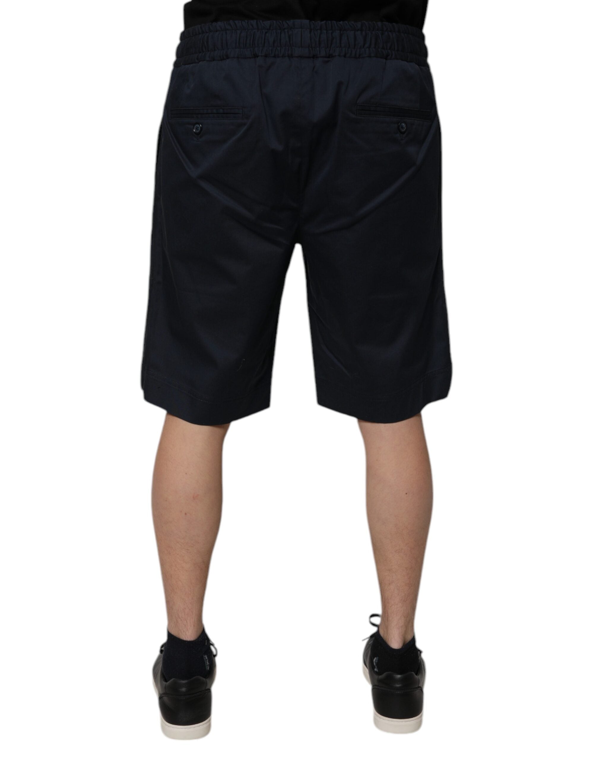 Dolce & Gabbana Marineblaue Baumwoll-Stretch Herren Bermudashorts