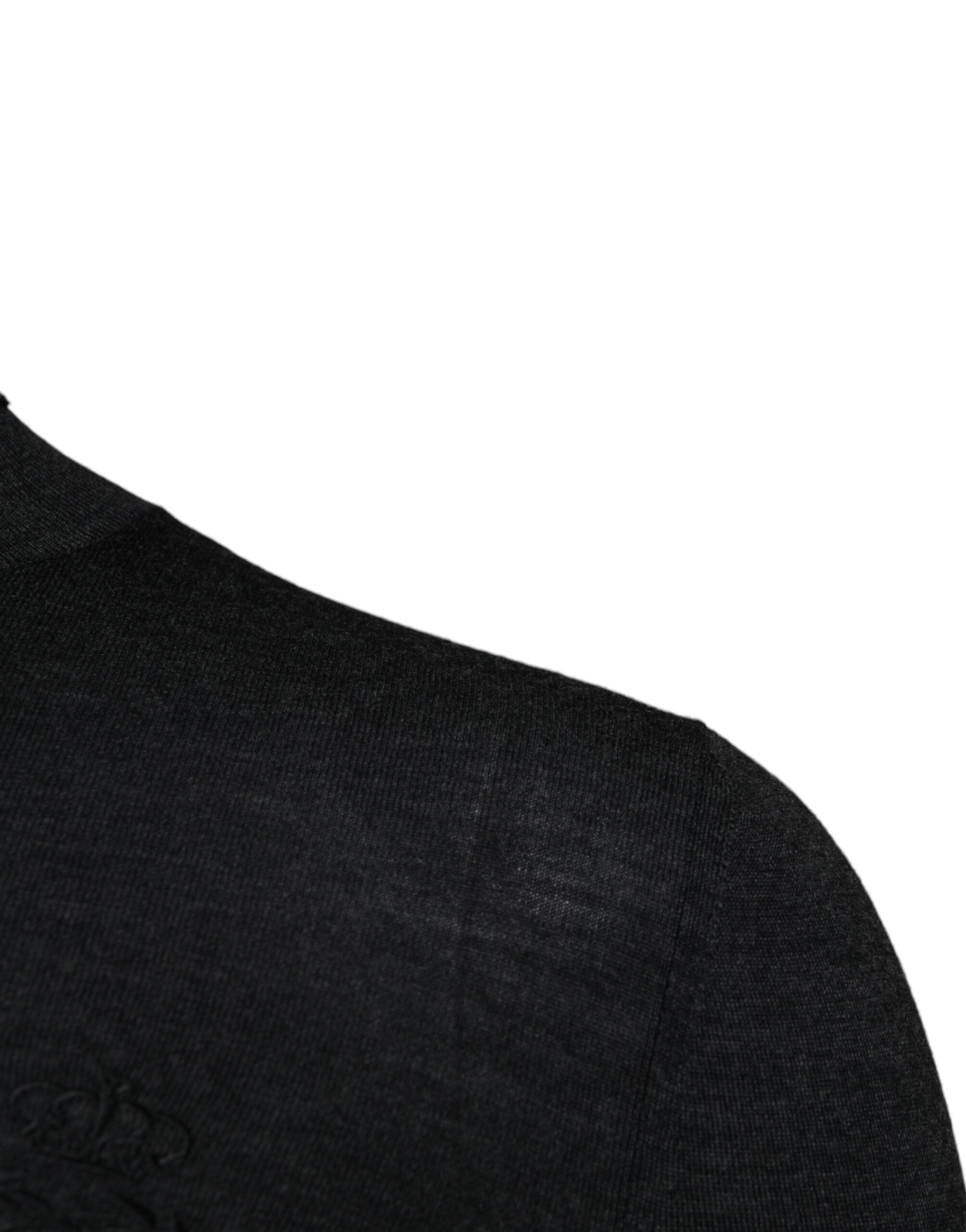 Dolce & Gabbana Schwarzer Wollpullover mit Rollkragen für Männer Pullover