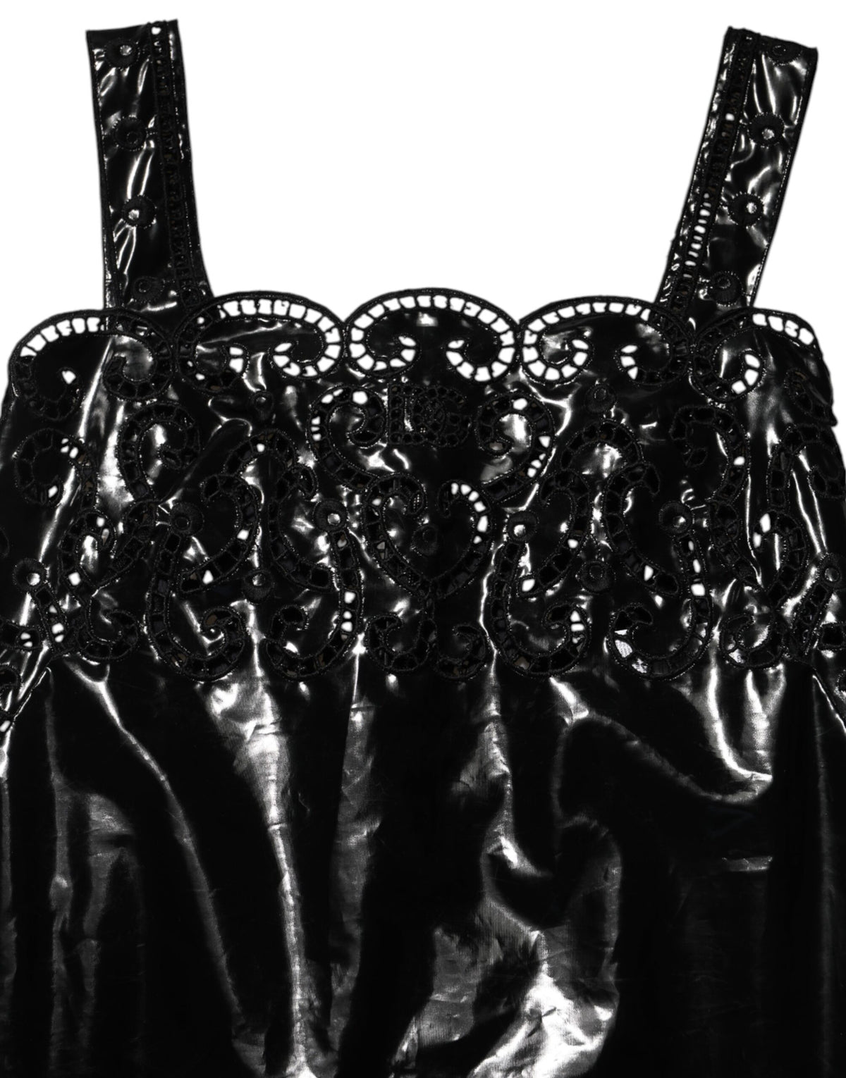 Dolce & Gabbana Schwarzer Ausschnitt A-Linie Etuikleid Minikleid