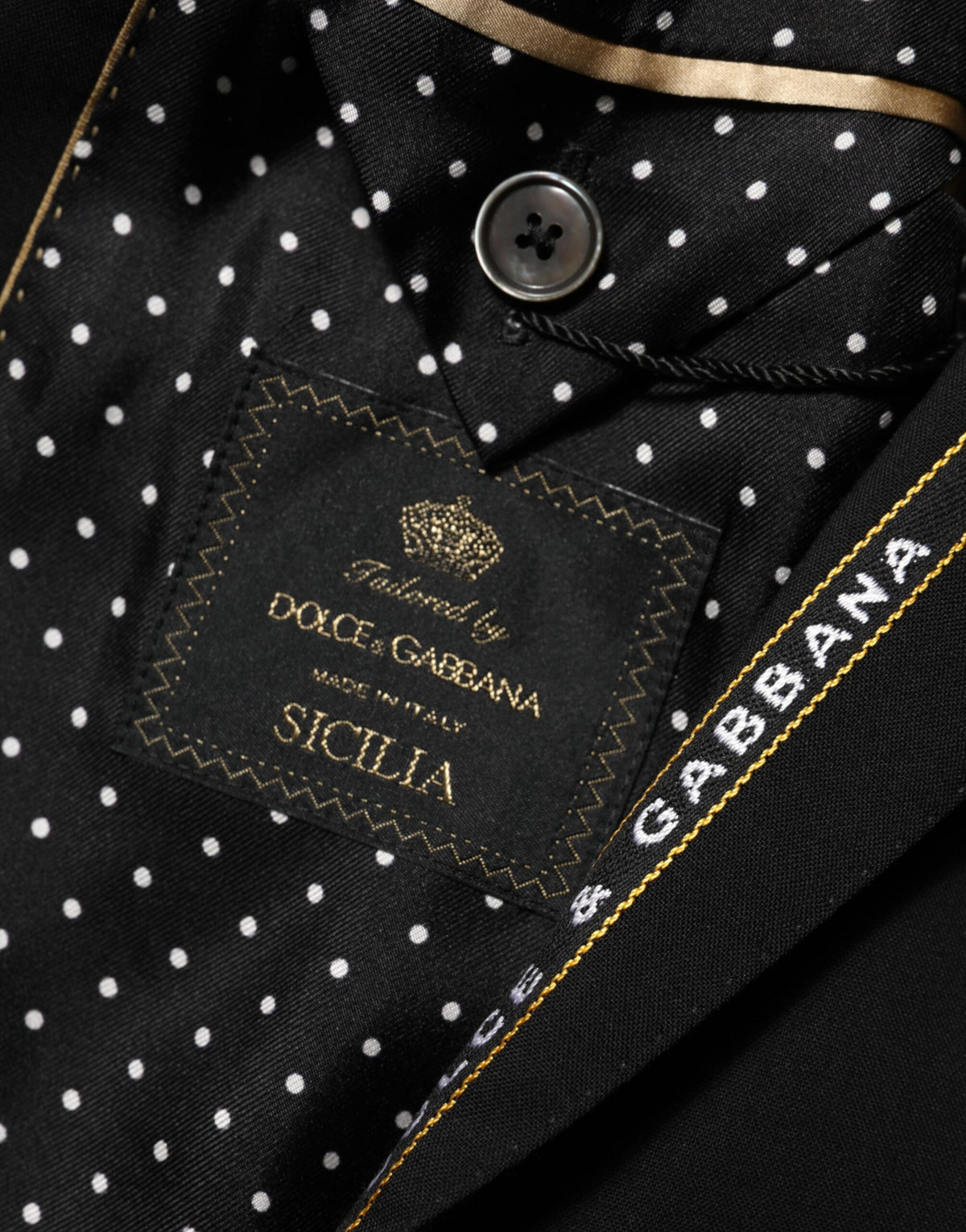 Dolce & Gabbana Schwarzer SICILIA Zweireiher Blazer