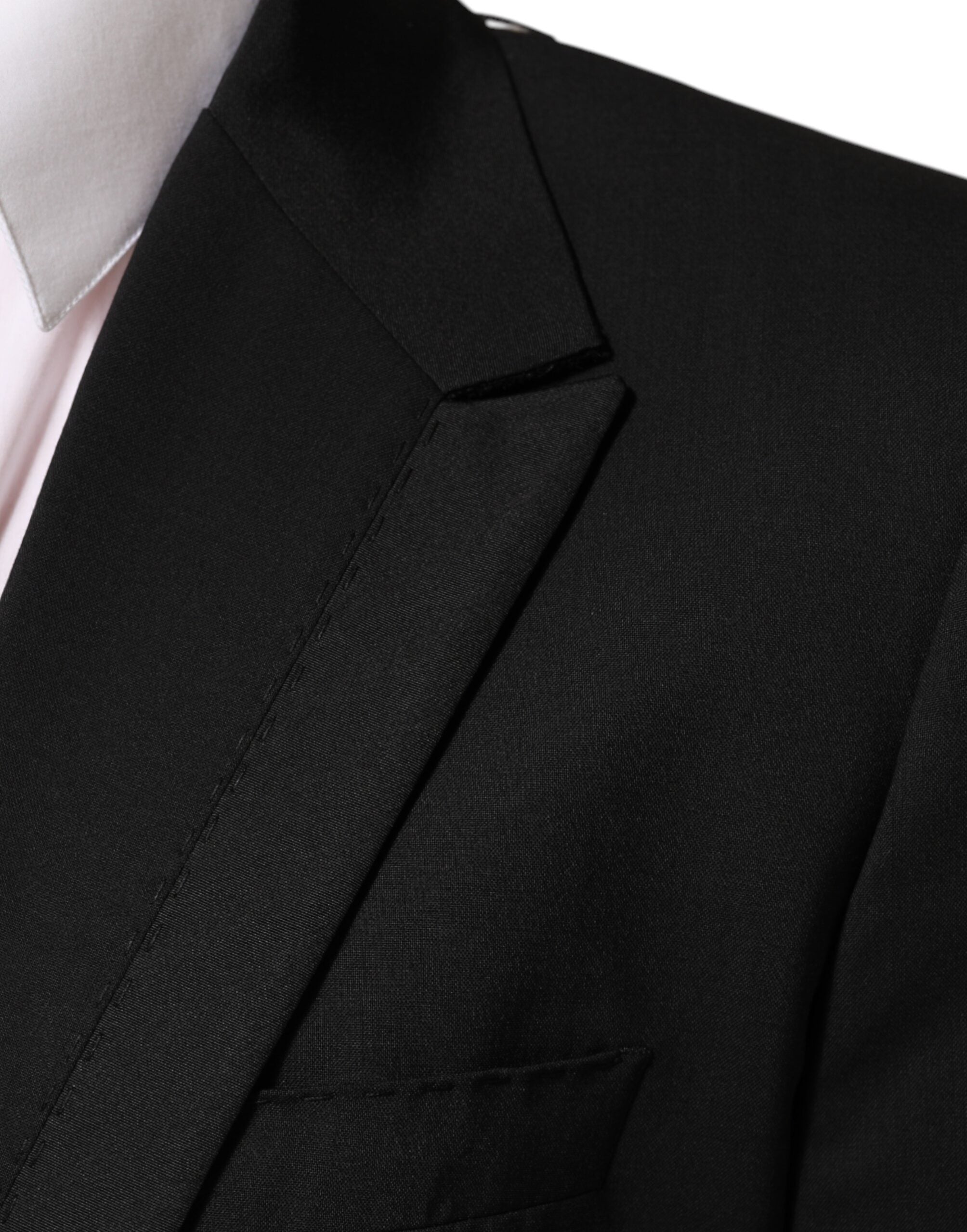 Dolce & Gabbana Schwarz Wolle 2 Knöpfe Anzug Männer Jacke Blazer