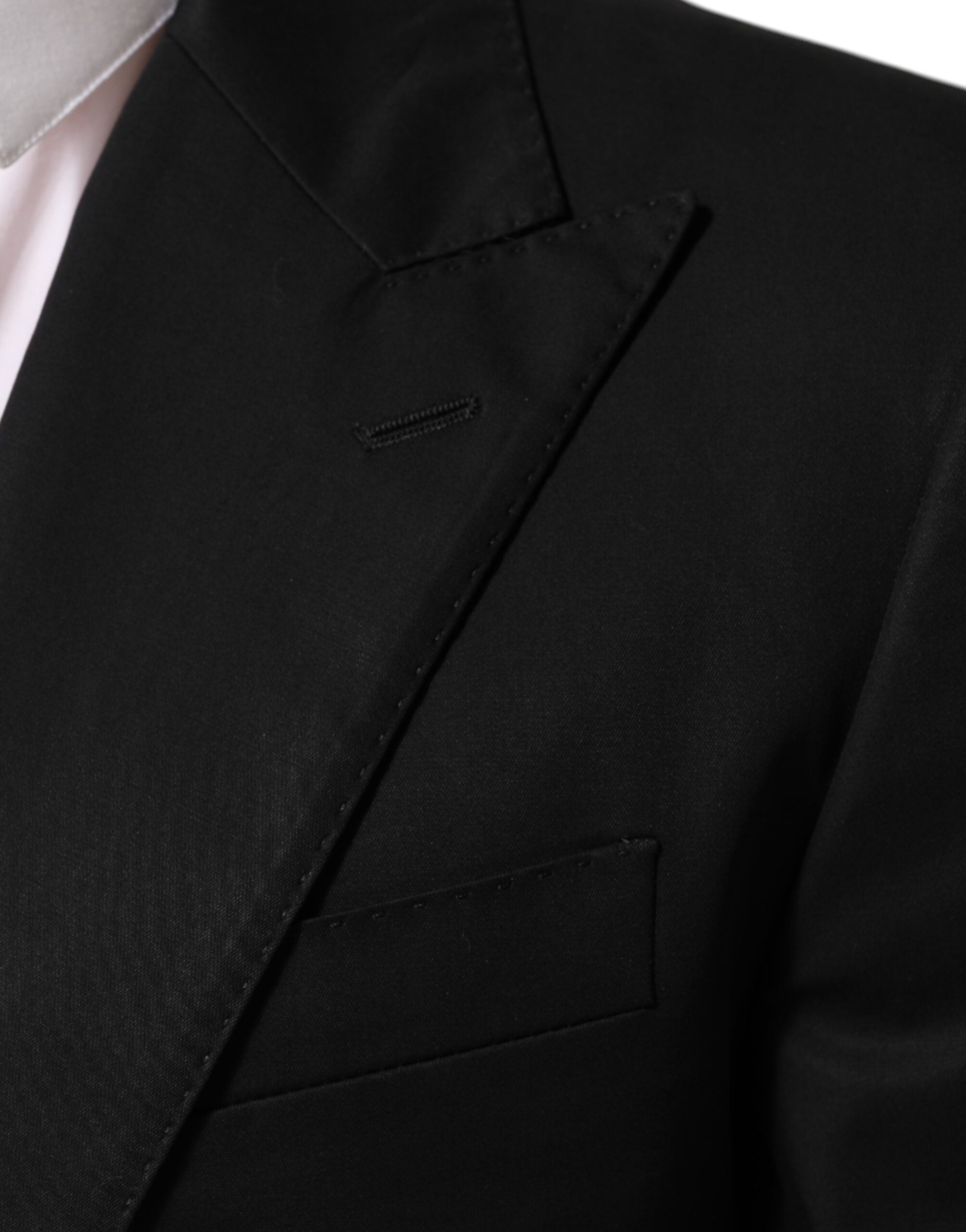 Dolce & Gabbana Schwarz Wolle 2 Knöpfe Anzug Männer Jacke Blazer