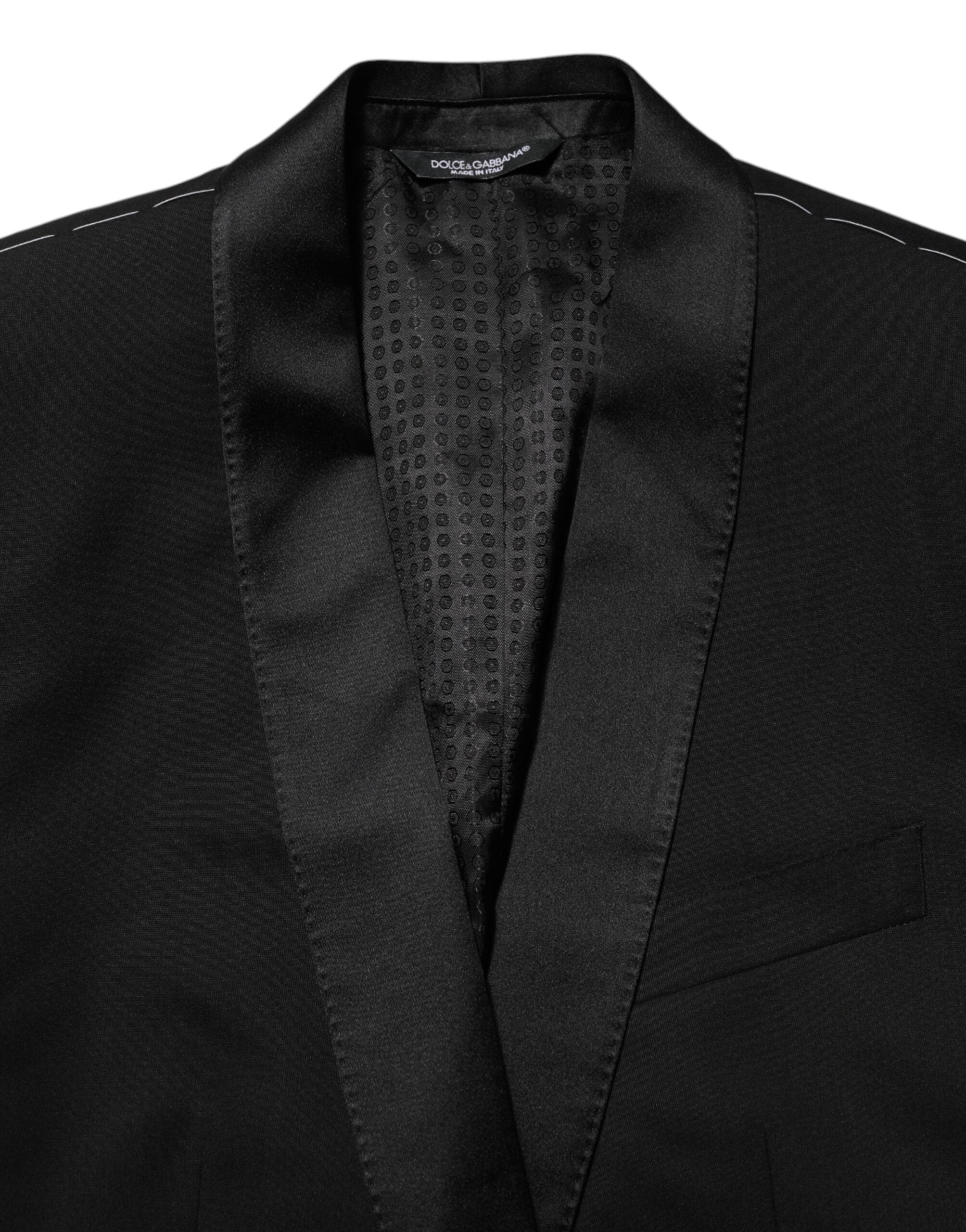 Dolce & Gabbana Schwarz MARTINI 1 Knopf Anzug Jacke Blazer
