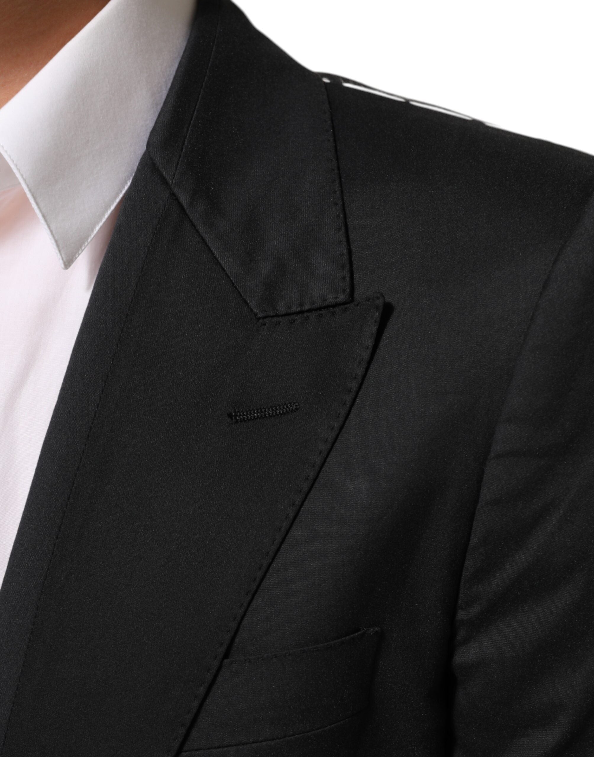 Dolce & Gabbana Schwarz Baumwolle 2 Knöpfe Anzug Jacke Blazer