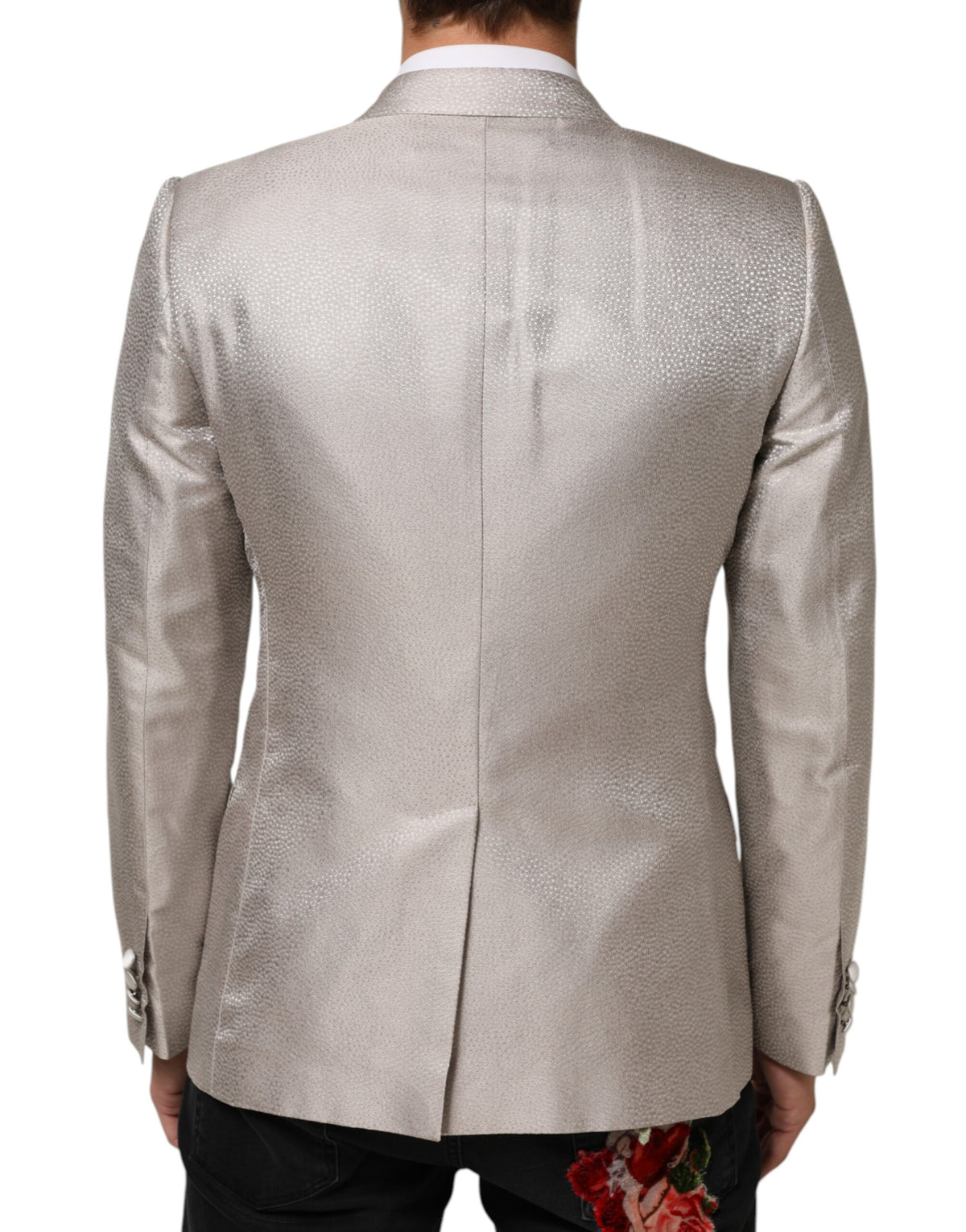Dolce & Gabbana Beige MARTINI Zweireihiger Anzug-Blazer