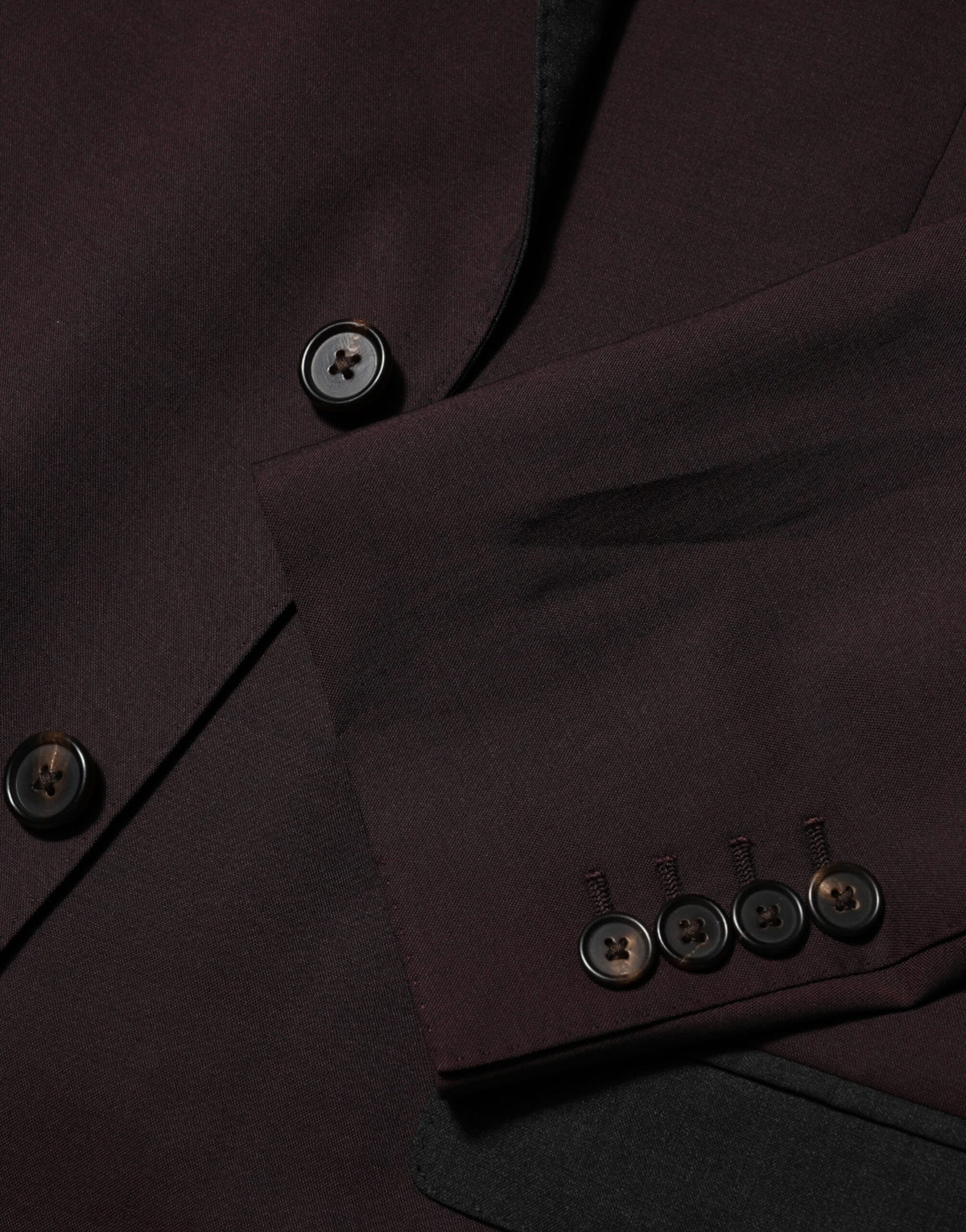 Dolce & Gabbana Maroon Wolle 2 Knöpfe Anzug Jacke Blazer