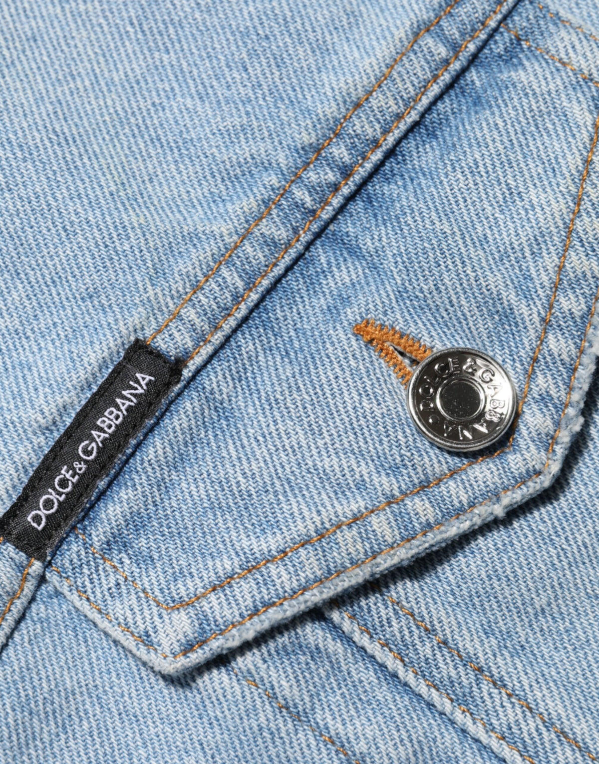 Dolce & Gabbana Blaues Nylon-Patchwork-Mini-Kleid aus Denim